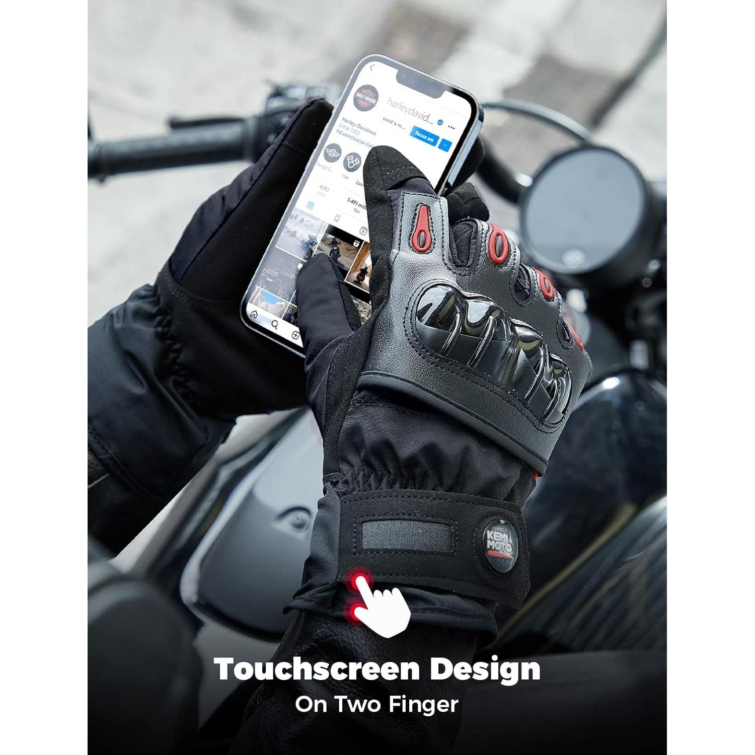 Guantes de Moto KEMIMOTO Invierno Talla L Impermeables