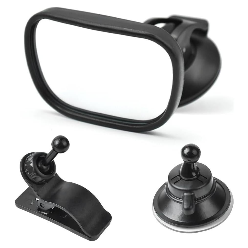 Espejo Retrovisor para Bebé Kewucn Ajustable 360° Negro