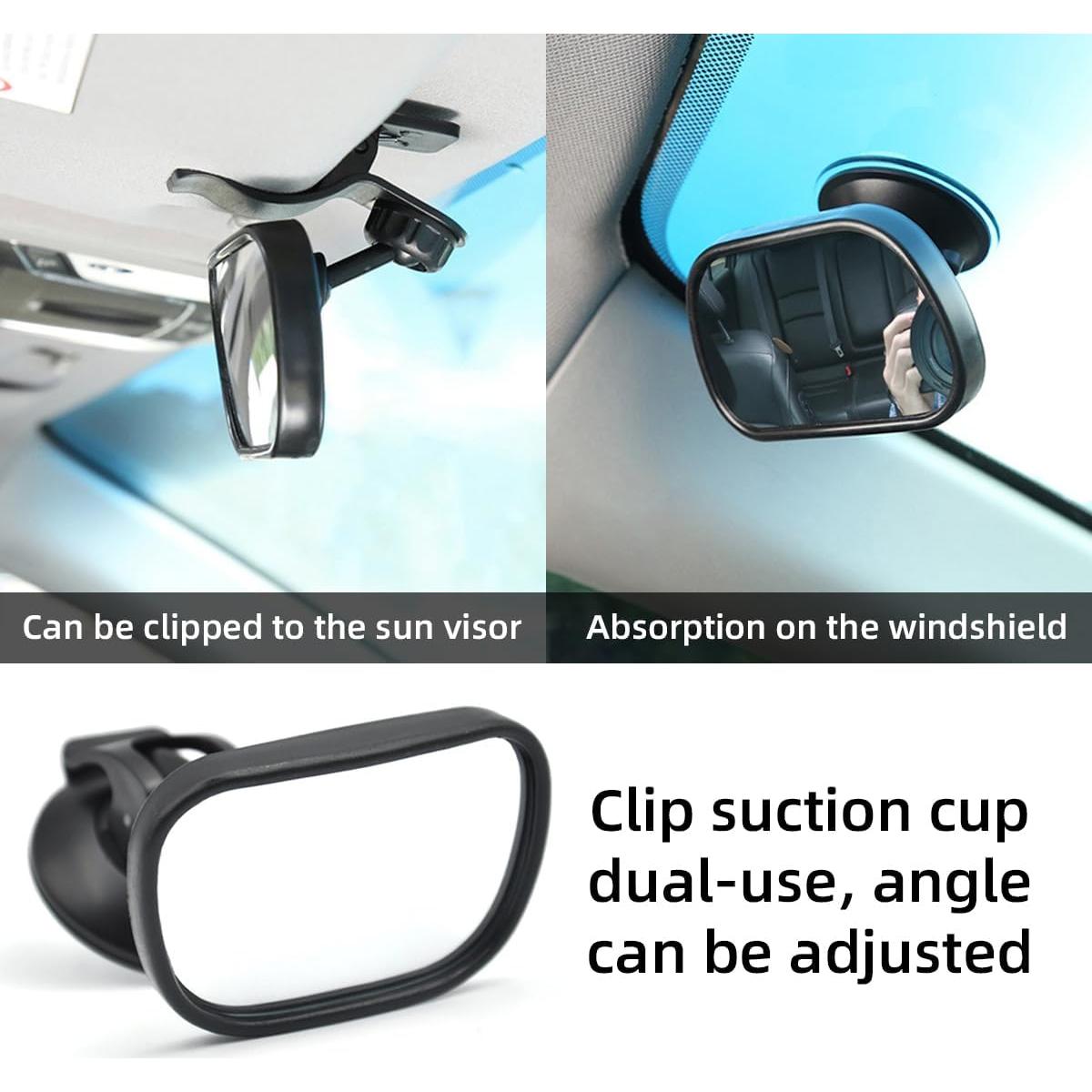 Espejo Retrovisor para Bebé Kewucn Ajustable 360° Negro