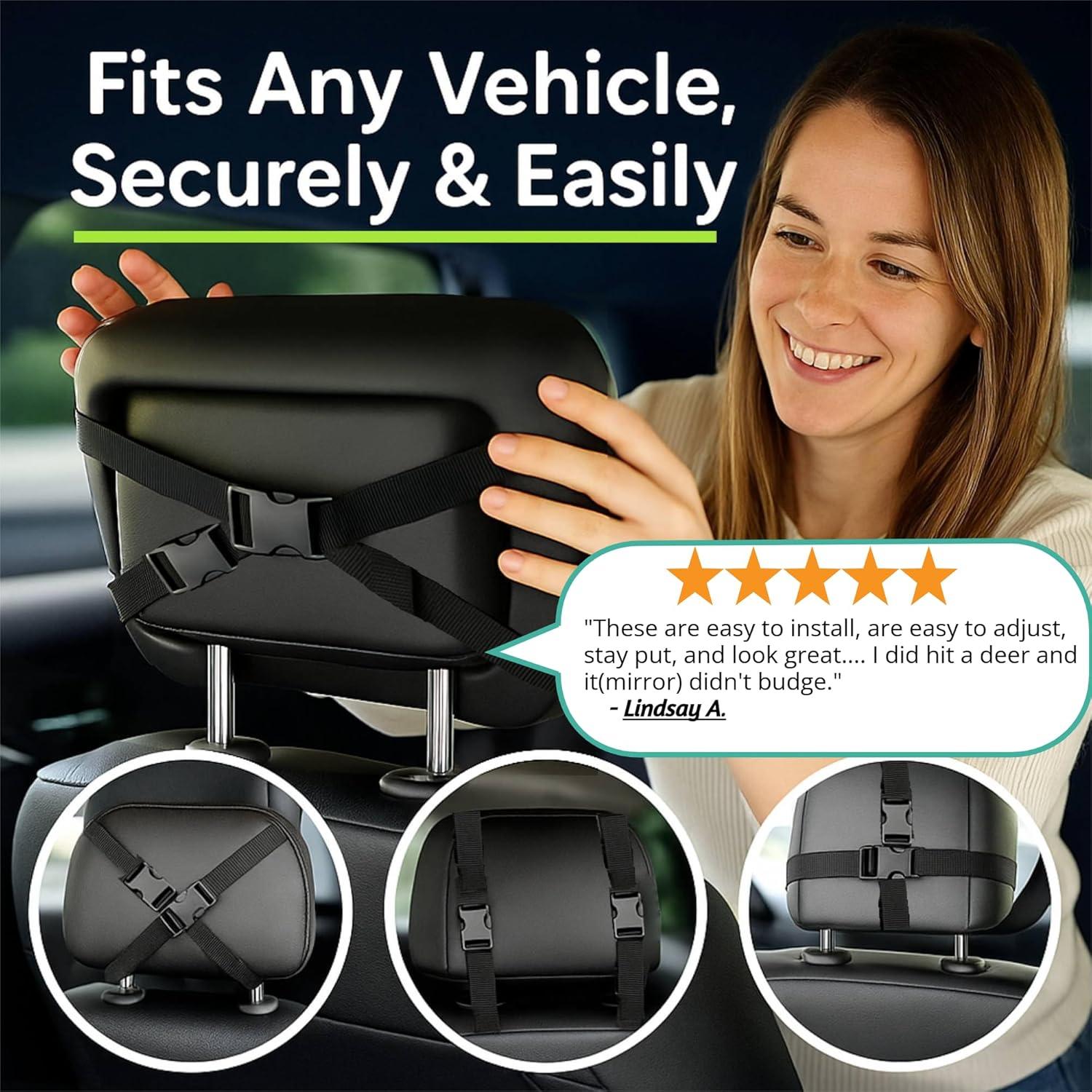 Espejo de Coche para Bebé Sunferno 360° Convexo a Prueba de Roturas