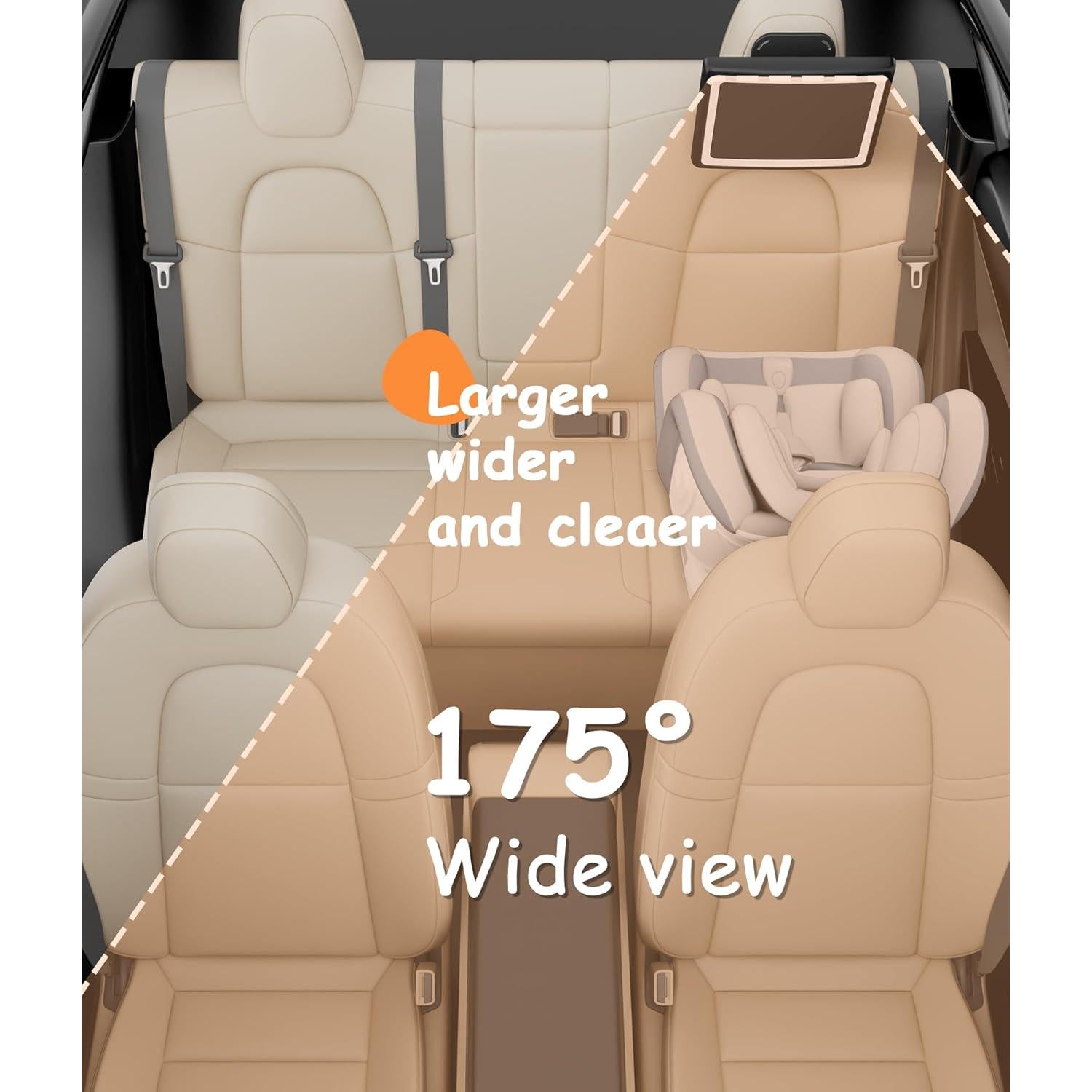 Espejo de Coche para Bebé EASYERA VS-BM200A con Luz RGB
