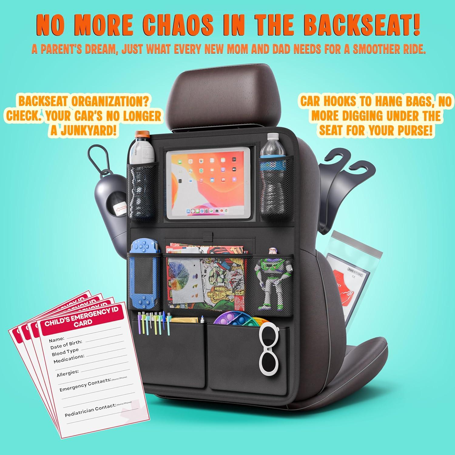 Kit Esenciales Automóvil Bebé Crivora - Organizador, Sombrillas, Espejo