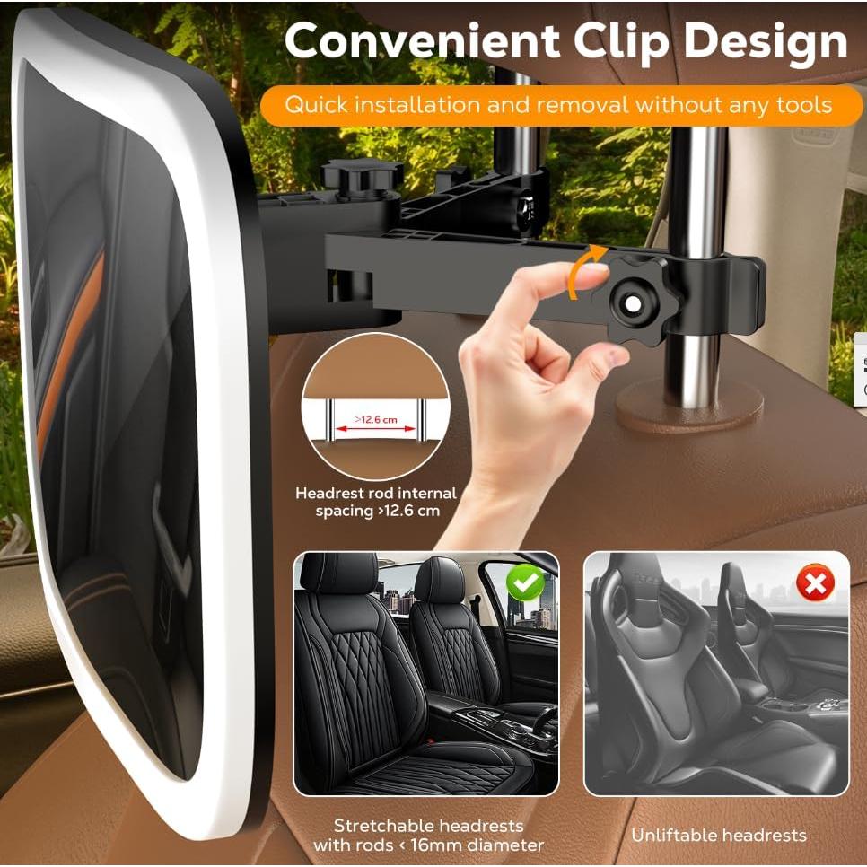 Espejo para Bebé MoKo con Luz y Control Remoto 360°