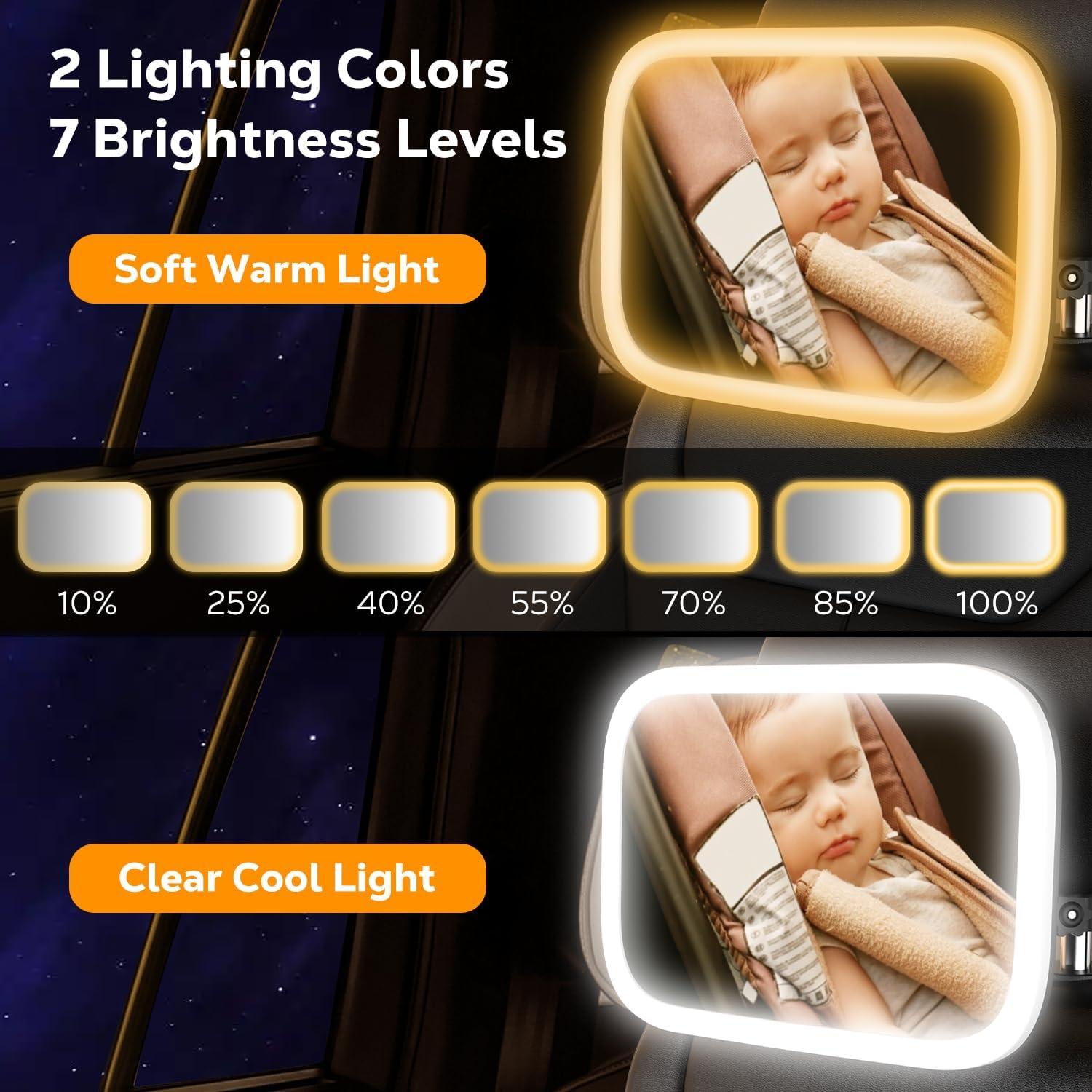 Espejo para Bebé MoKo con Luz y Control Remoto 360°