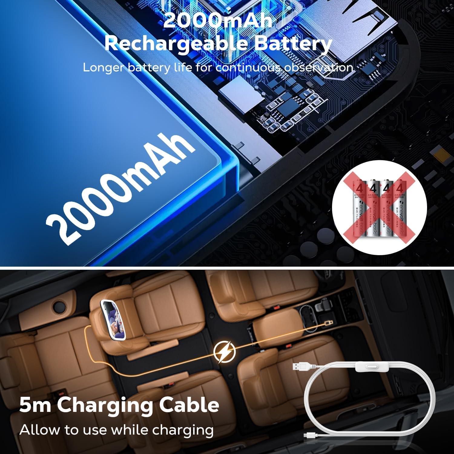 Espejo para Bebé MoKo con Luz y Control Remoto 360°