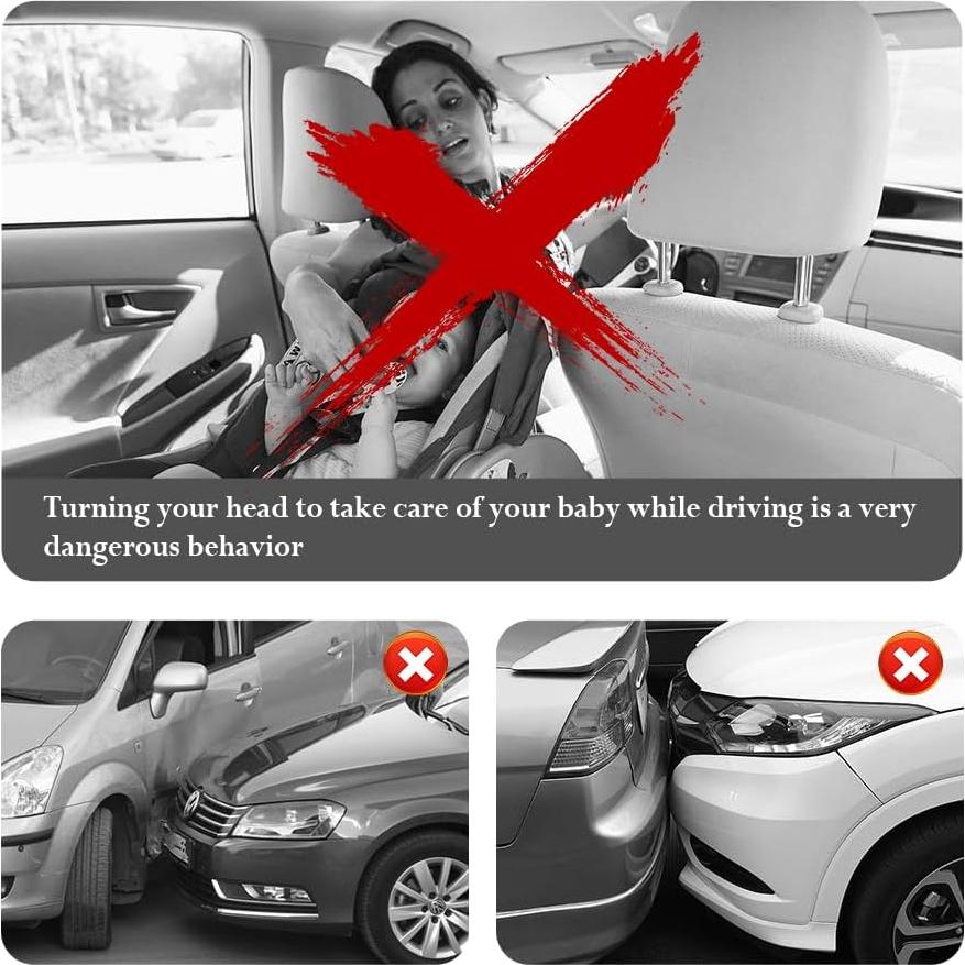 Espejo Retrovisor para Bebé Stacool 360° Gran Angular Negro