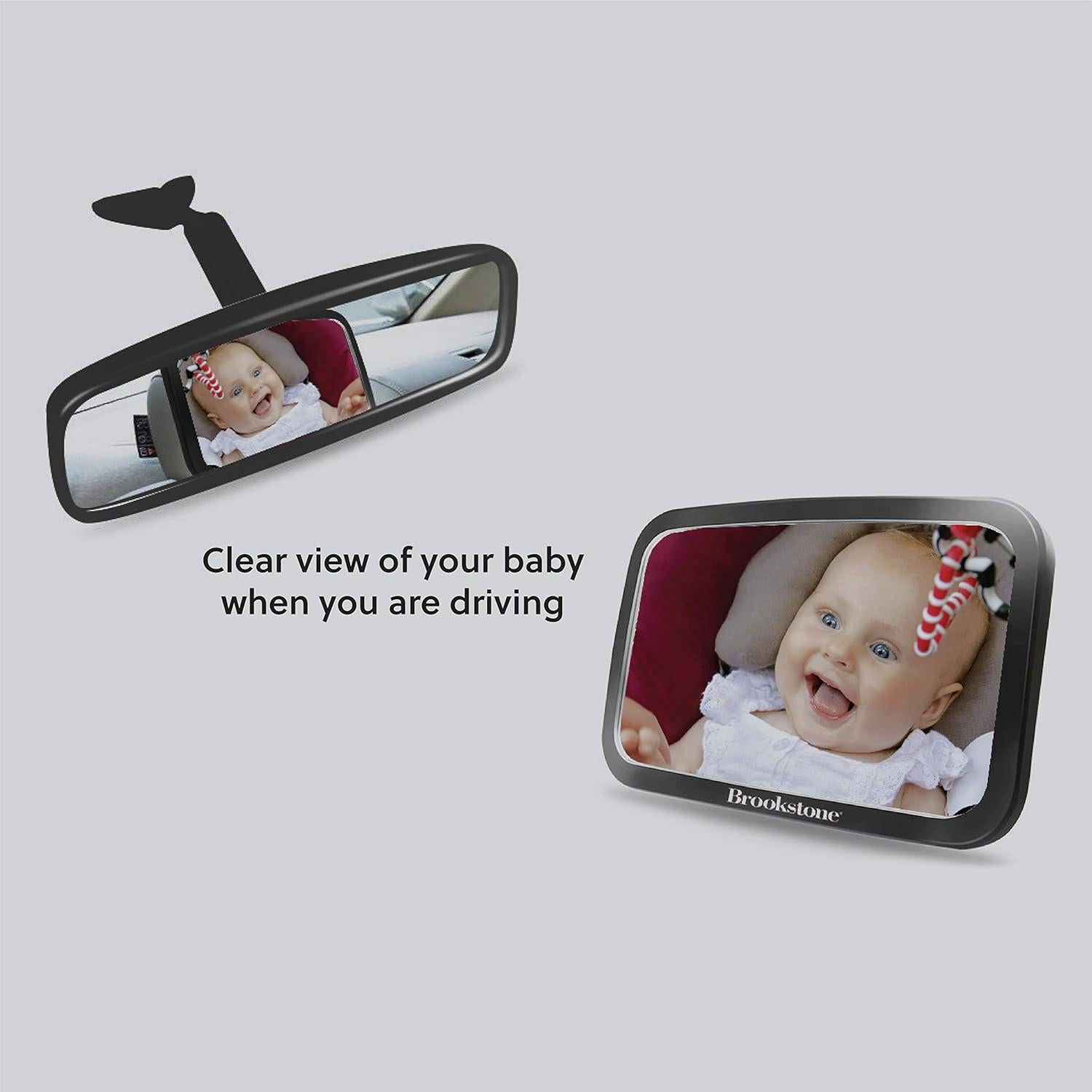 Espejo para Bebés Brookstone BK1428 - Vista Amplia, Negro