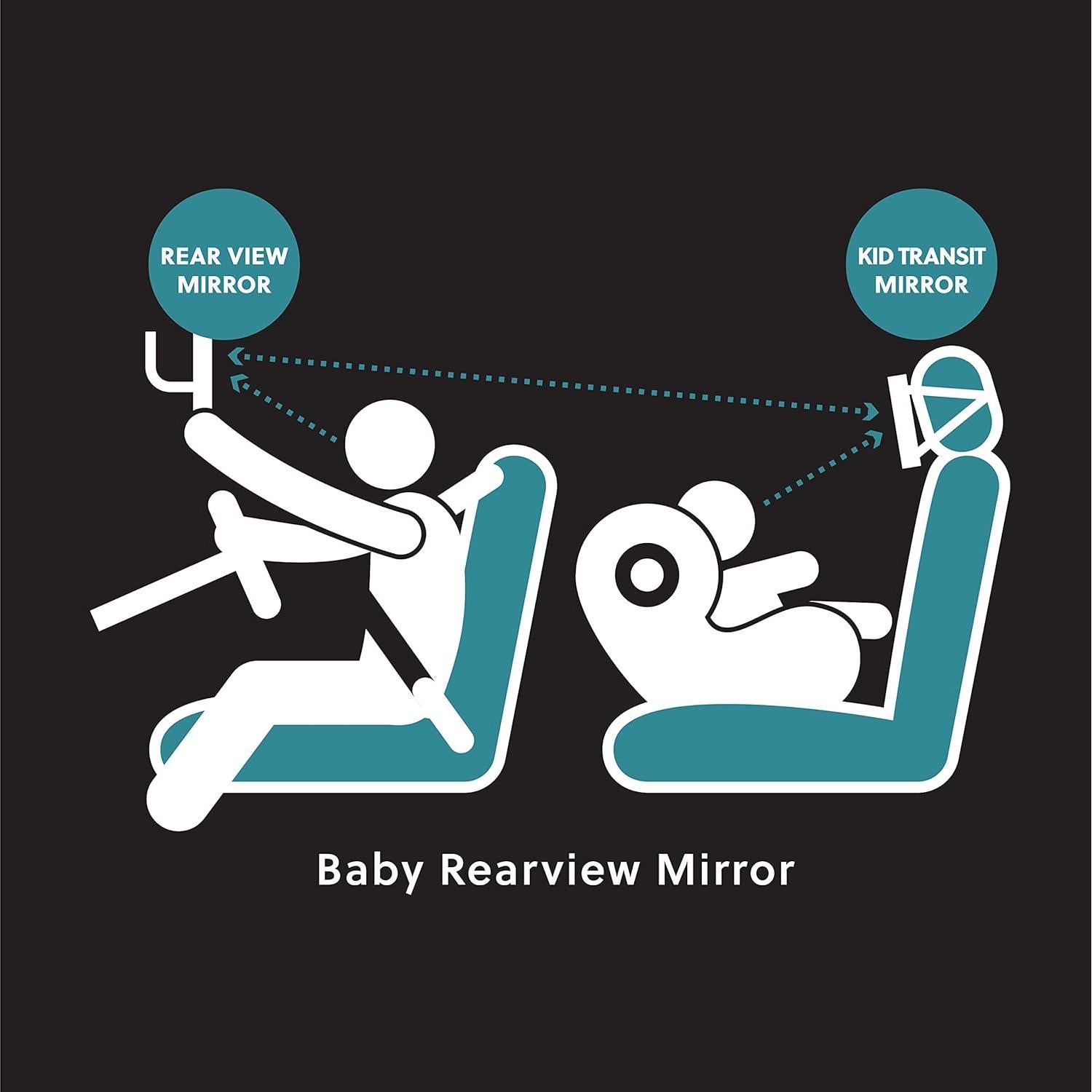 Espejo para Bebés Brookstone BK1428 - Vista Amplia, Negro