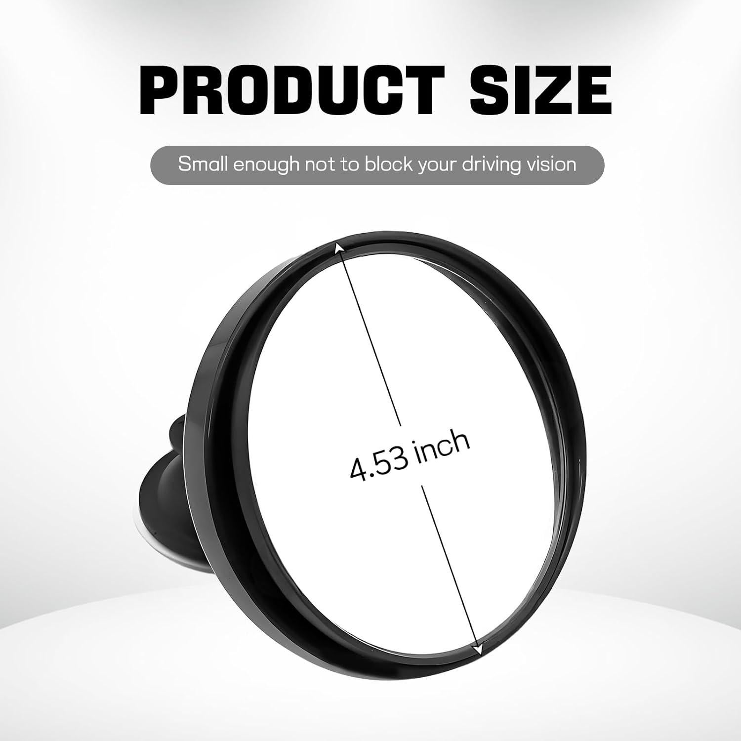 Espejo de Coche para Bebés Ongfuwu Ajustable 360° Negro