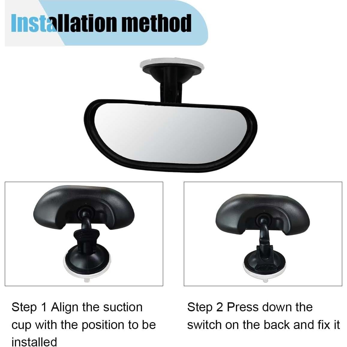 Espejo Retrovisor para Bebé LHDOS Ajustable 360° Negro