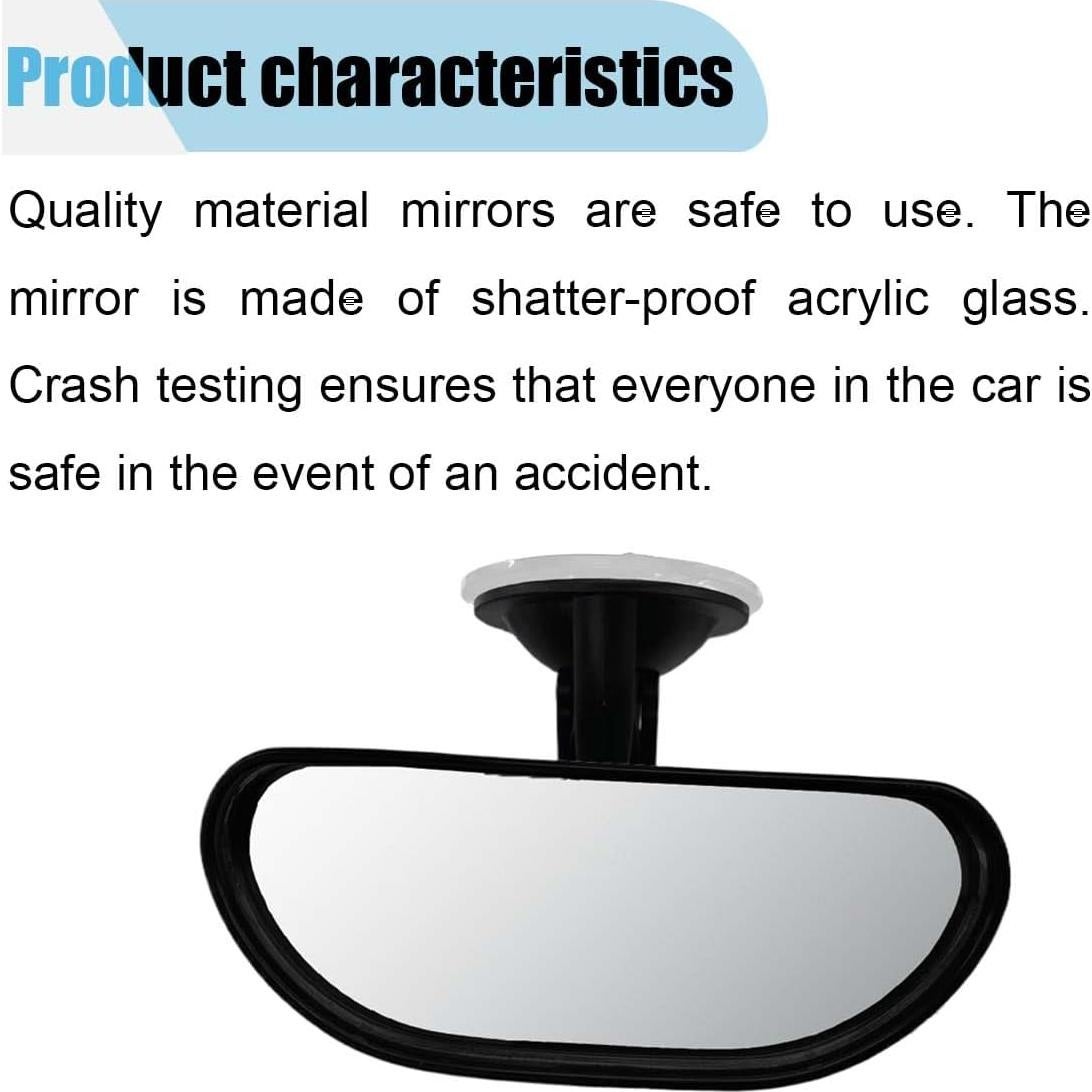 Espejo Retrovisor para Bebé LHDOS Ajustable 360° Negro