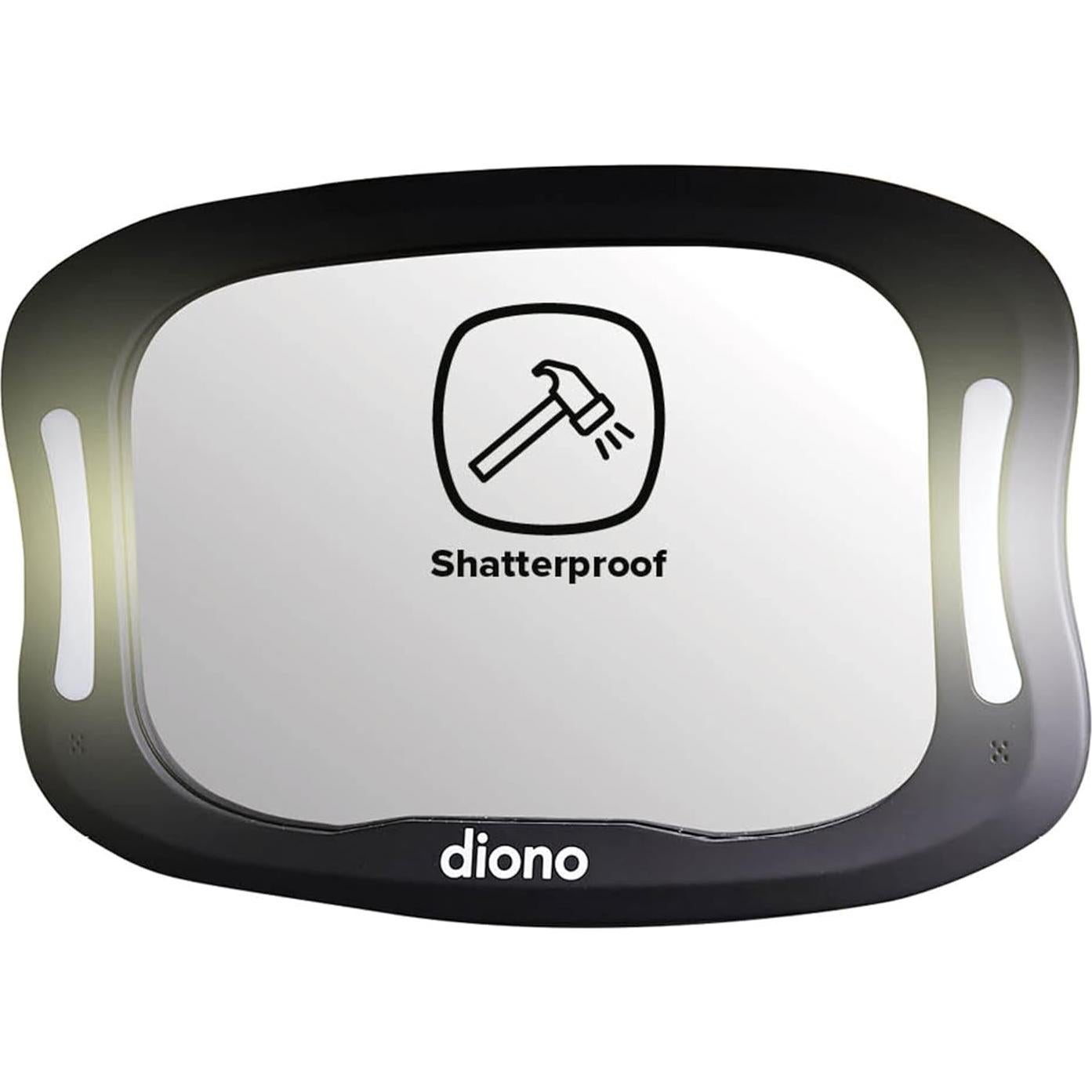 Espejo para Bebé Diono Easy View XXL con Luz LED y Seguridad