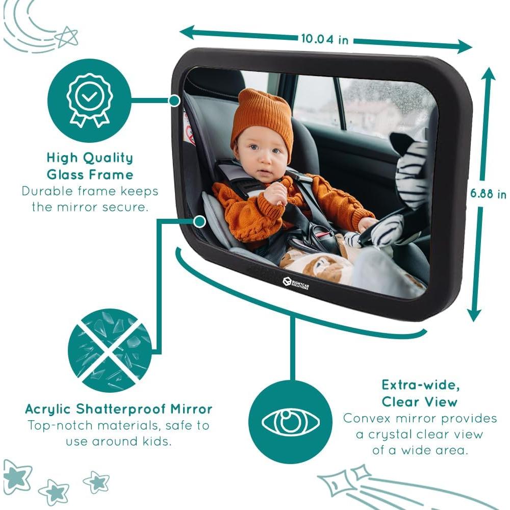Espejo de Coche para Bebé Rightcar Solutions Ajustable 360°