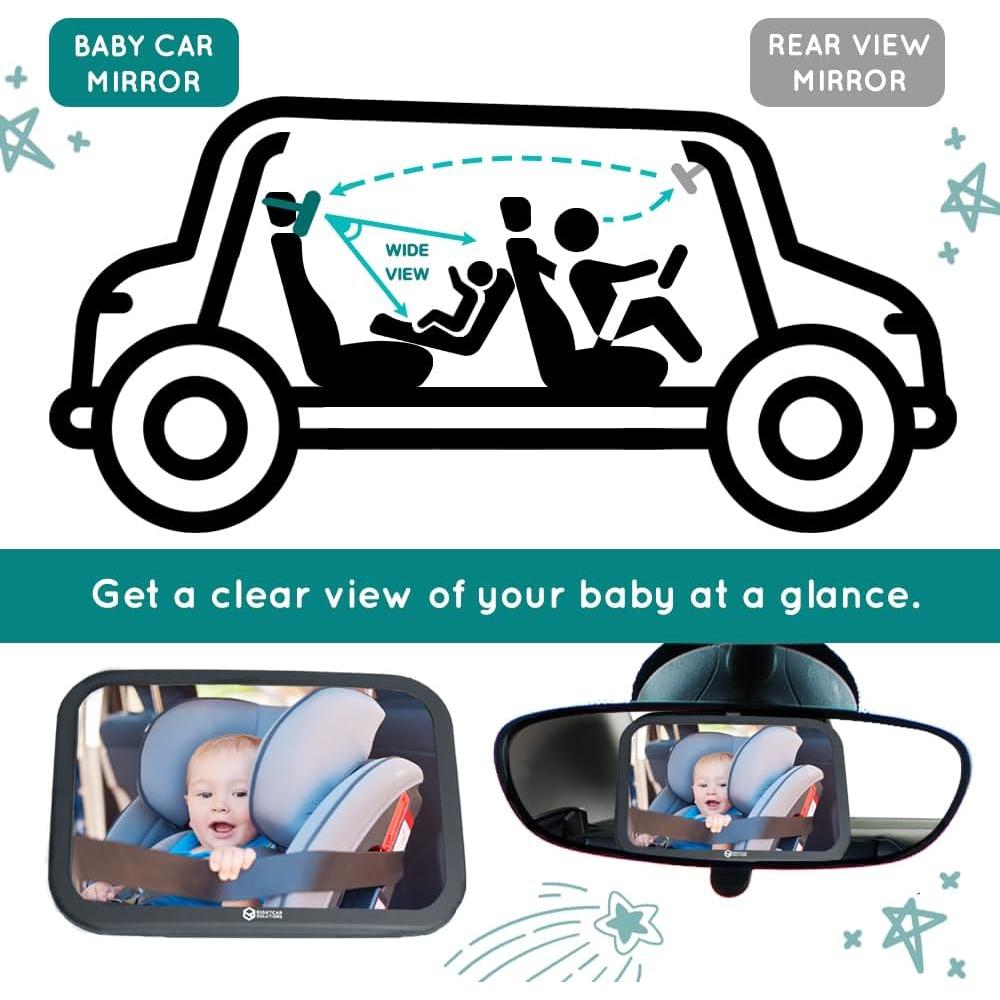 Espejo de Coche para Bebé Rightcar Solutions Ajustable 360°