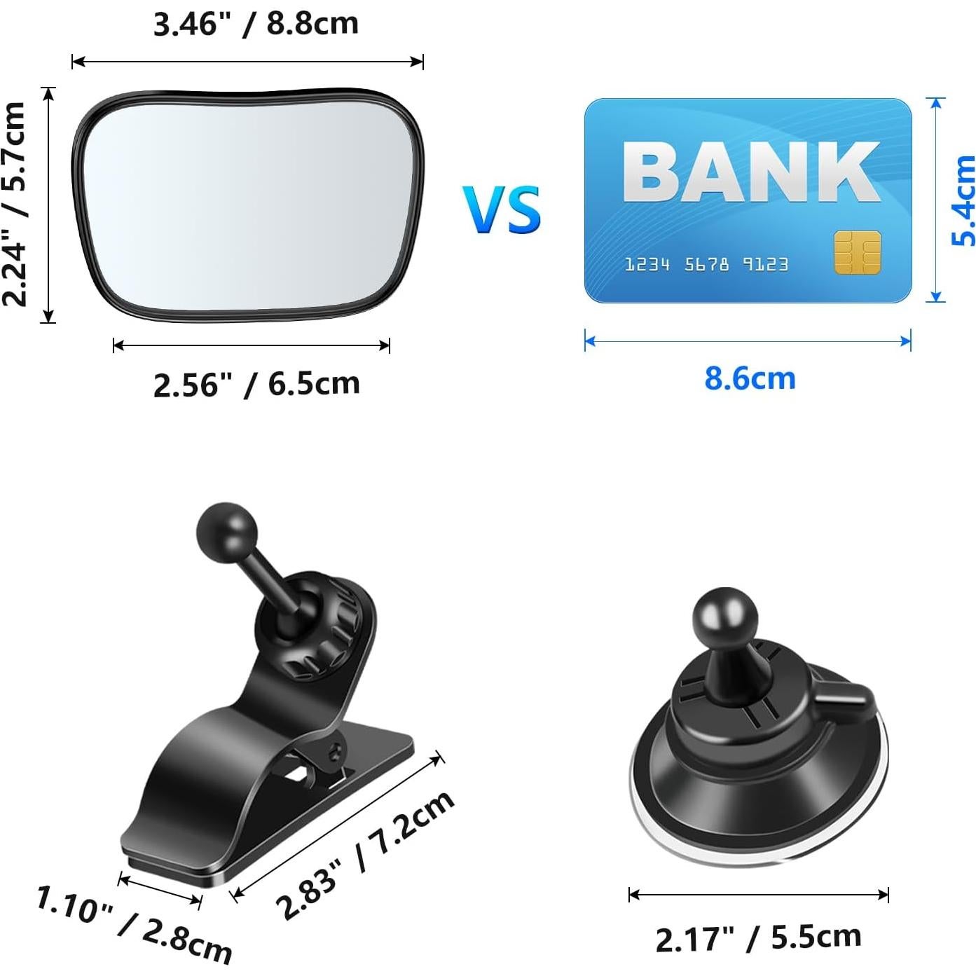 Espejo Retrovisor Ajustable 360° Range Tour Mini para Bebés