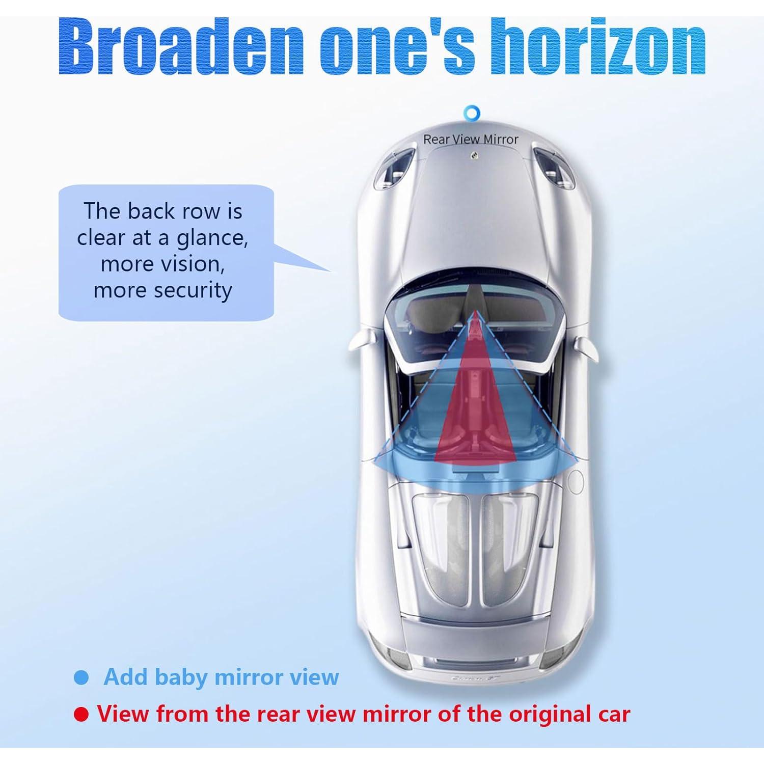 Espejo de Visualización para Bebés Yumfugu Ajustable Negro