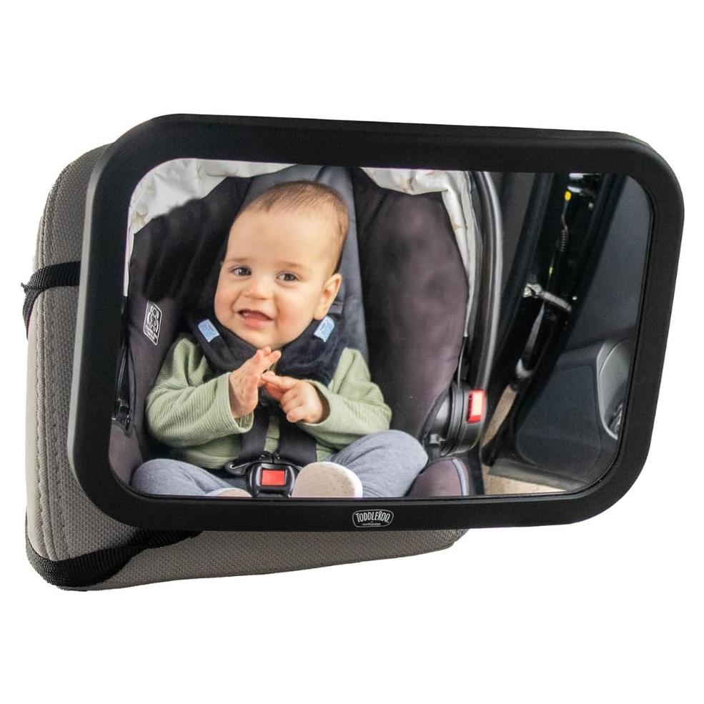 Espejo para Auto de Bebé Toddleroo - Convexo 360° Negro