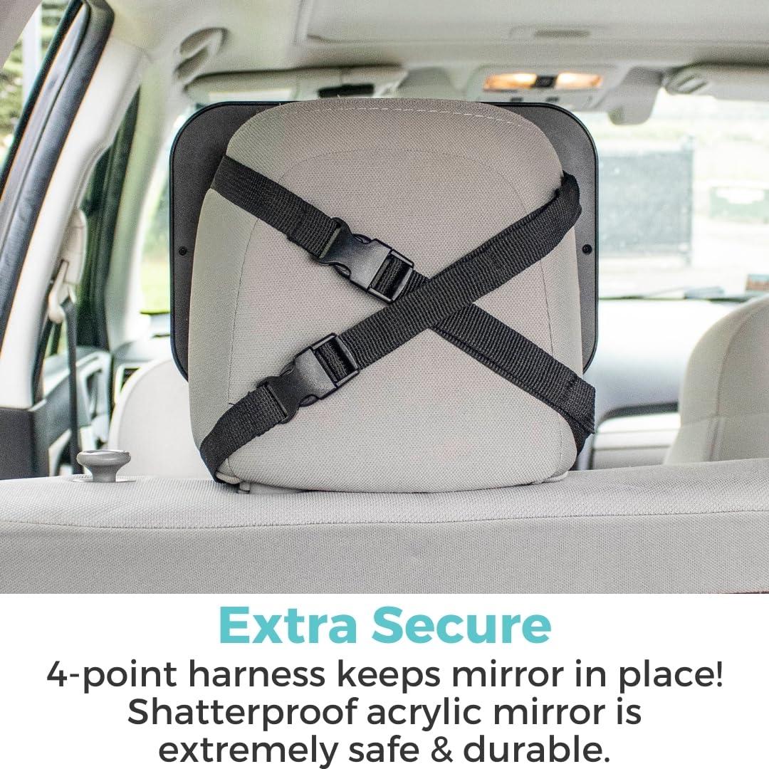 Espejo para Auto de Bebé Toddleroo - Convexo 360° Negro