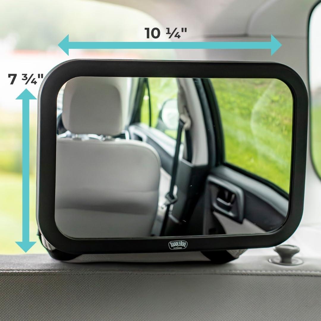 Espejo para Auto de Bebé Toddleroo - Convexo 360° Negro