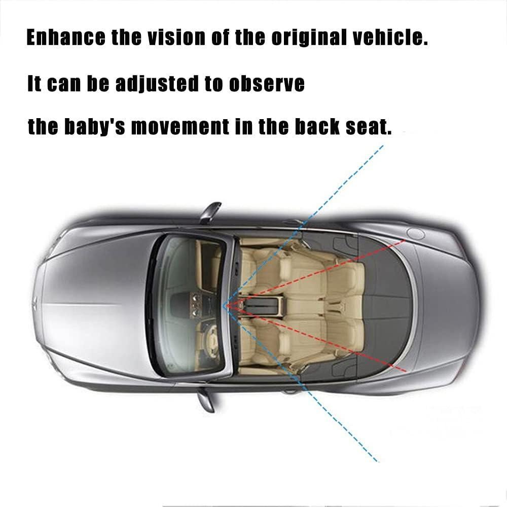 Espejo Retrovisor Interior Ajustable Akexermu Convexo 17.6x9.2cm