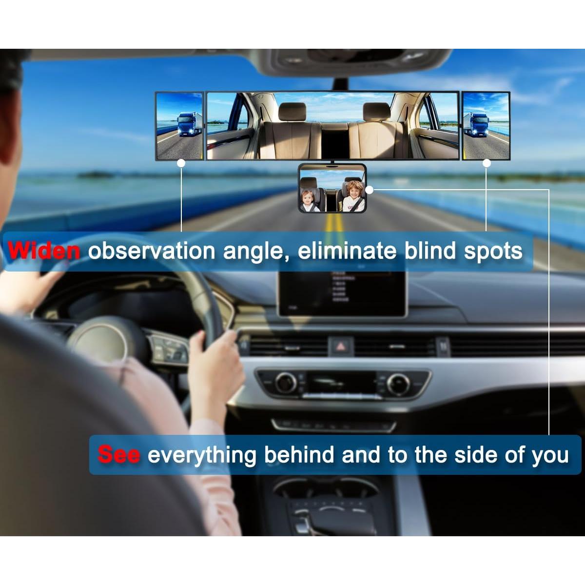 Espejo Retrovisor SkycropHD Convexo 35.1x11.8 cm para Auto