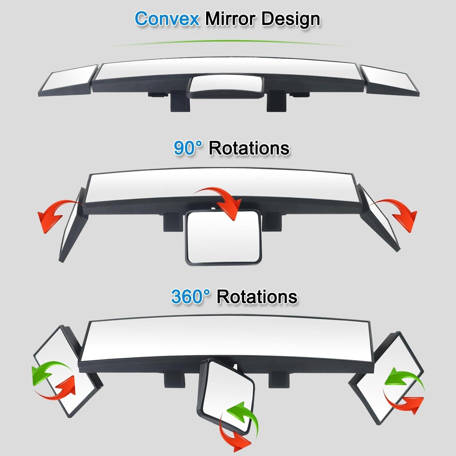 Espejo Retrovisor SkycropHD Convexo 35.1x11.8 cm para Auto