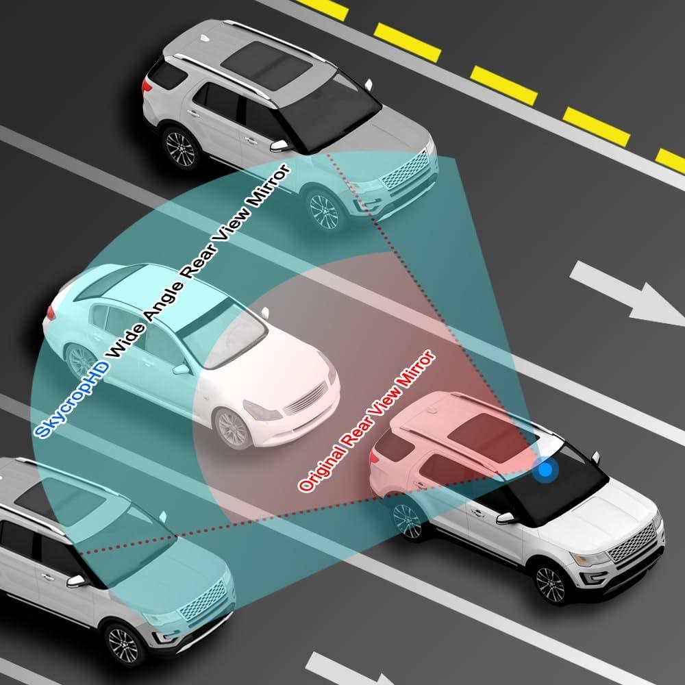 Espejo Retrovisor SkycropHD Convexo 35.1x11.8 cm para Auto