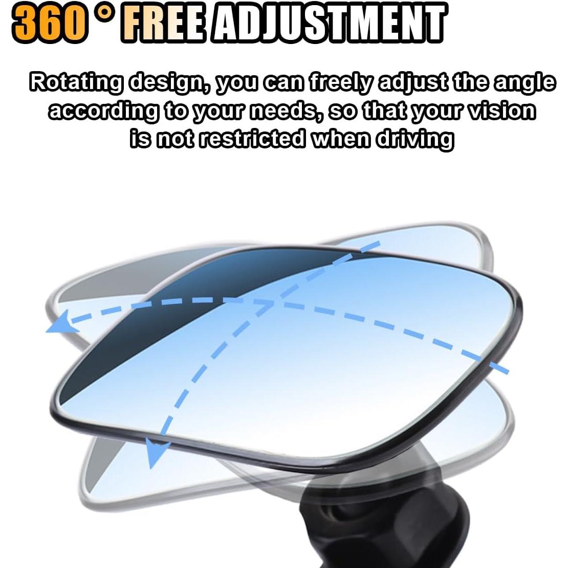 Espejo Retrovisor Interior para Bebés GLSOWEE Ajustable 9x5.66cm