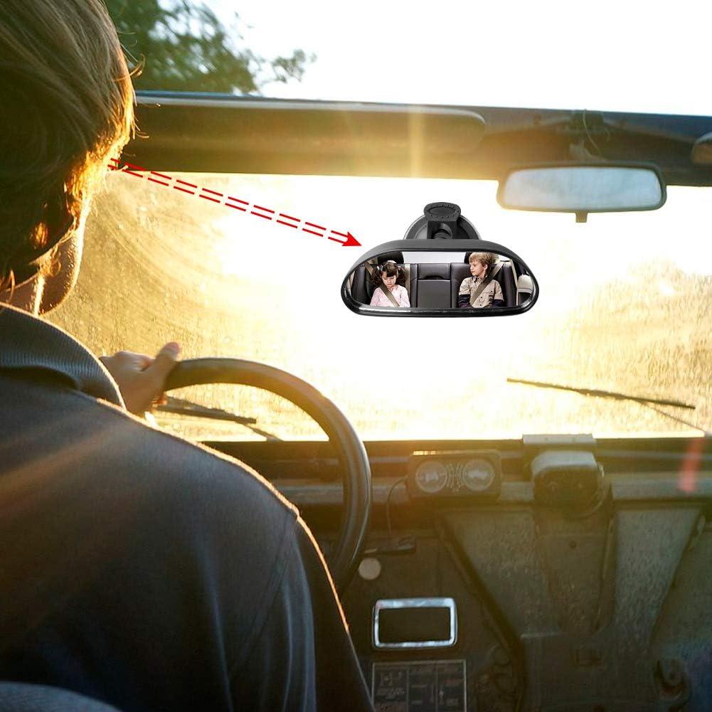 Espejo Retrovisor GES Ajustable 360° con Ventosa para Auto 15x5.6cm