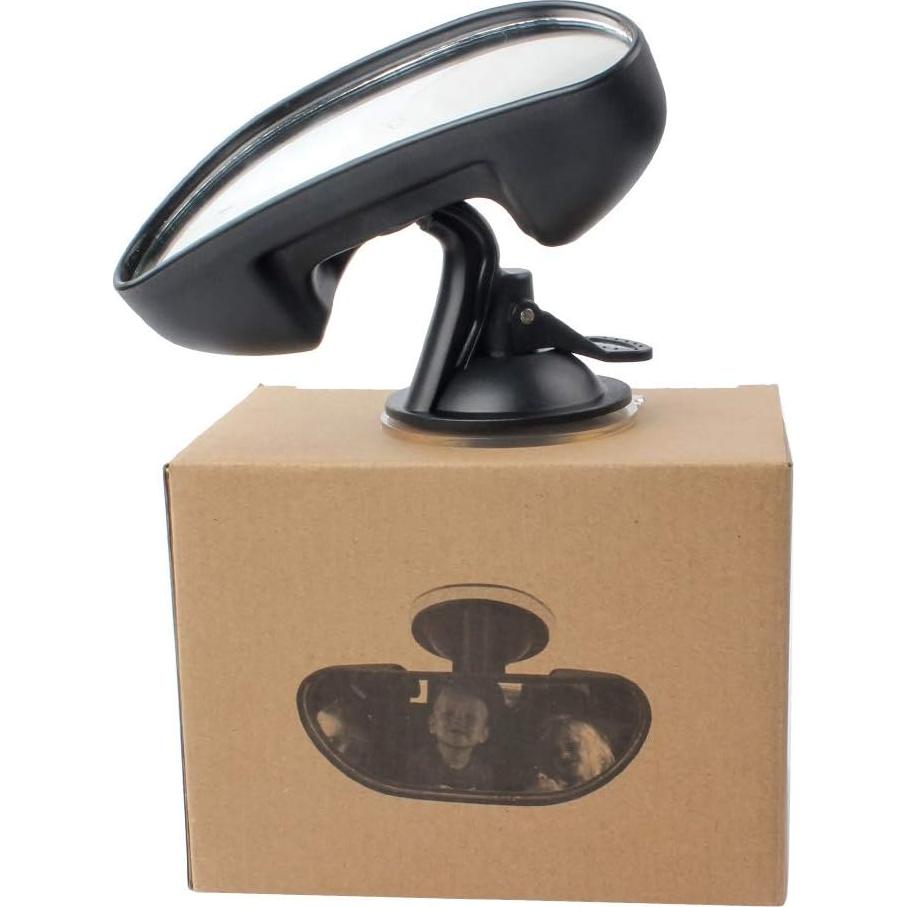 Espejo Retrovisor GES Ajustable 360° con Ventosa para Auto 15x5.6cm