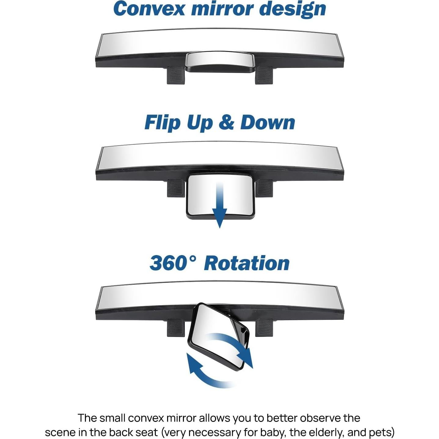 Espejo Retrovisor JOYTUTUS Convexo 27.94 cm para Bebés