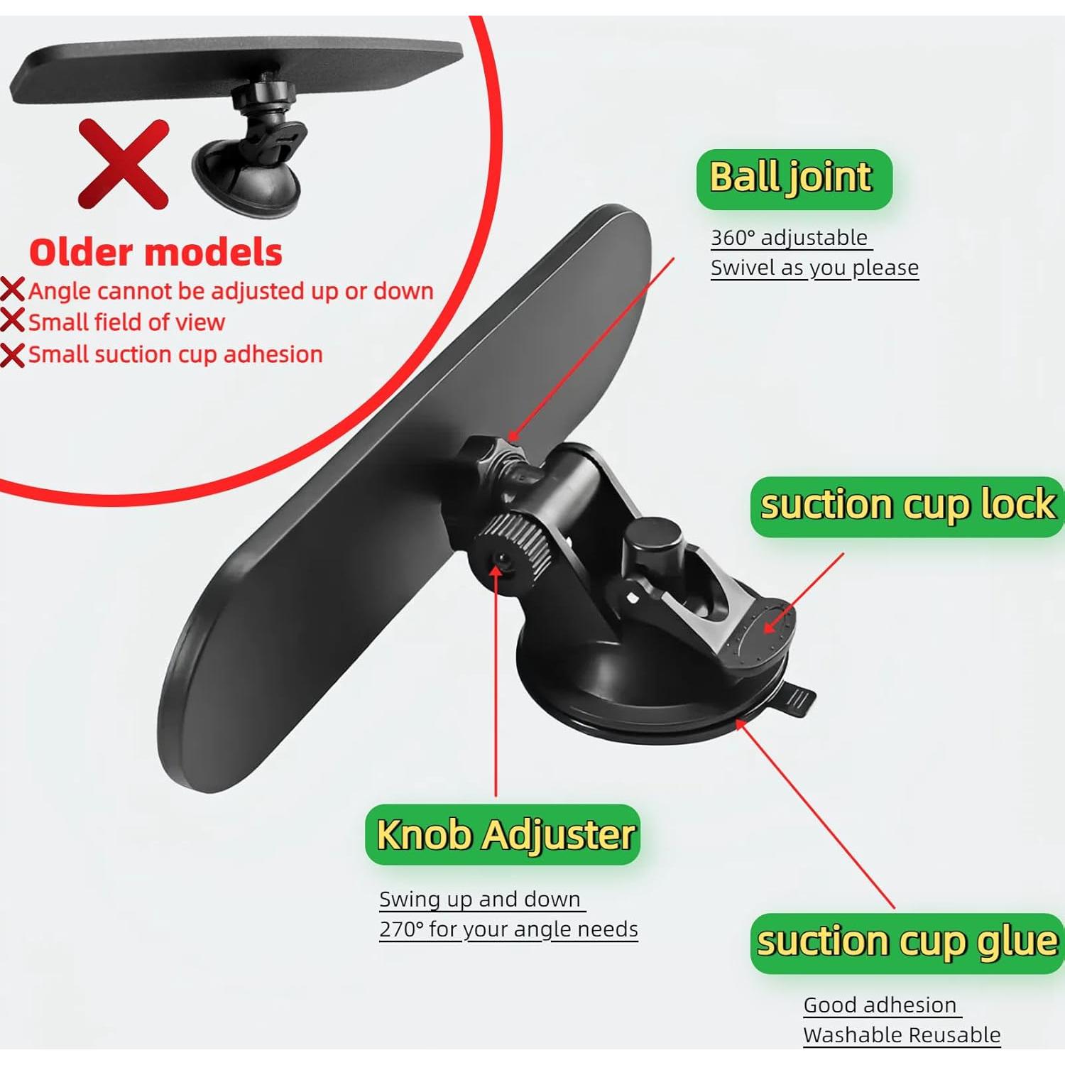 Espejo Retrovisor Viclaakesi HD Universal 240x65mm Antideslumbrante