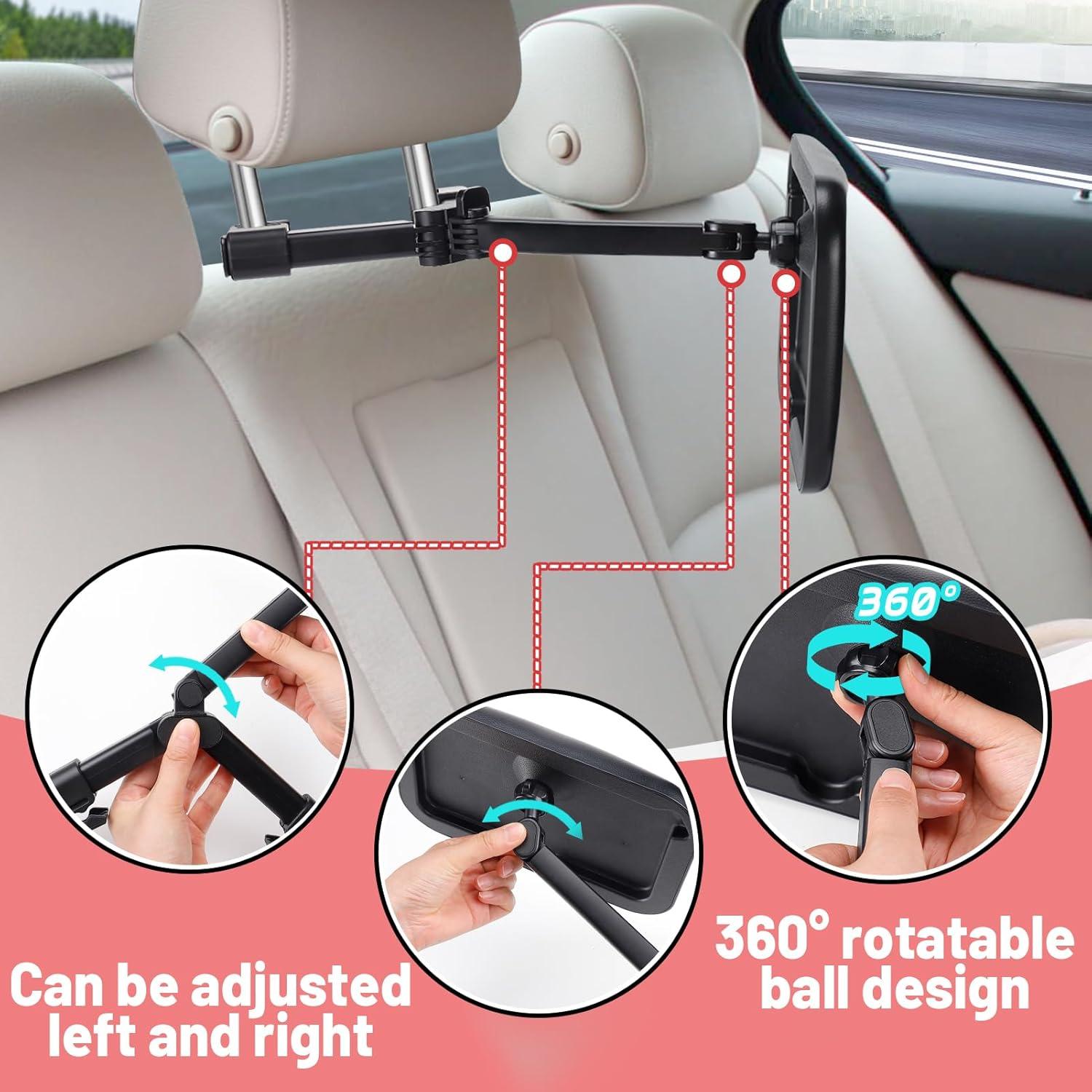 Espejo de Coche para Bebé Biubee - Ajustable 360° Negro