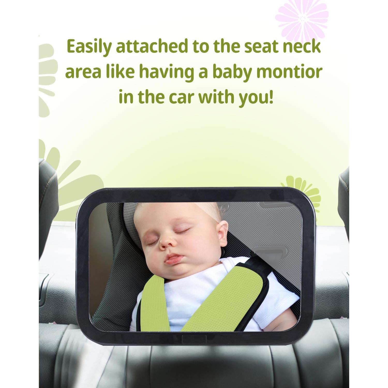 Espejo de Coche para Bebés iFamily PM03 Irrompible 34x19 cm