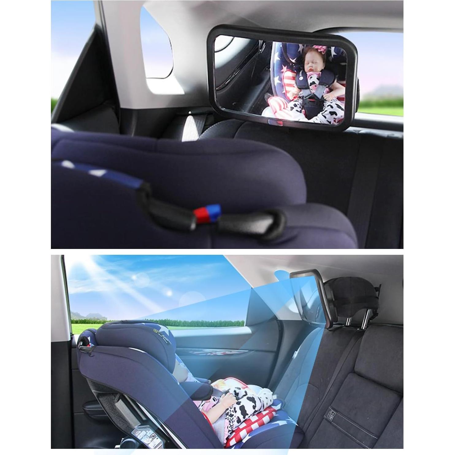 Espejo de Coche para Bebés iFamily PM03 Irrompible 34x19 cm