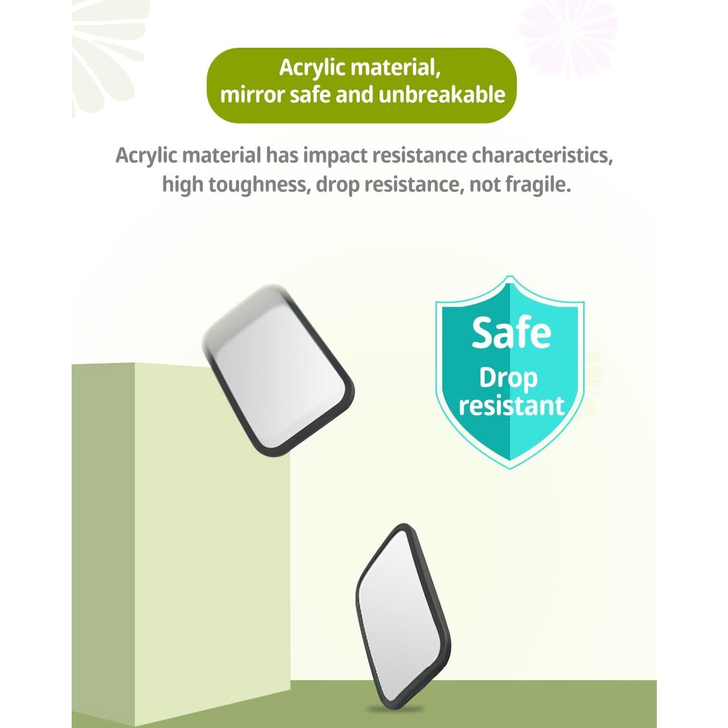 Espejo de Coche para Bebés iFamily PM03 Irrompible 34x19 cm