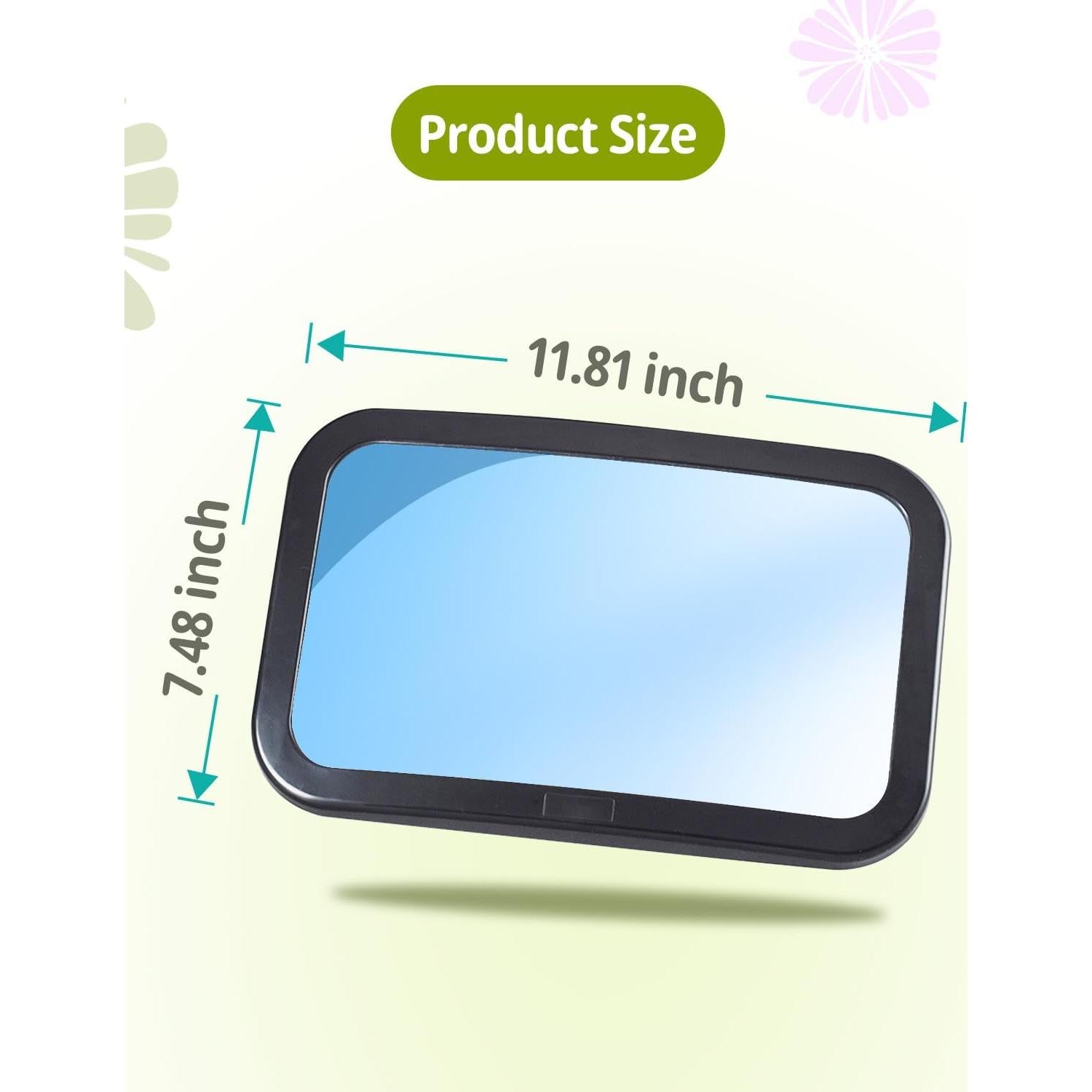 Espejo de Coche para Bebés iFamily PM03 Irrompible 34x19 cm