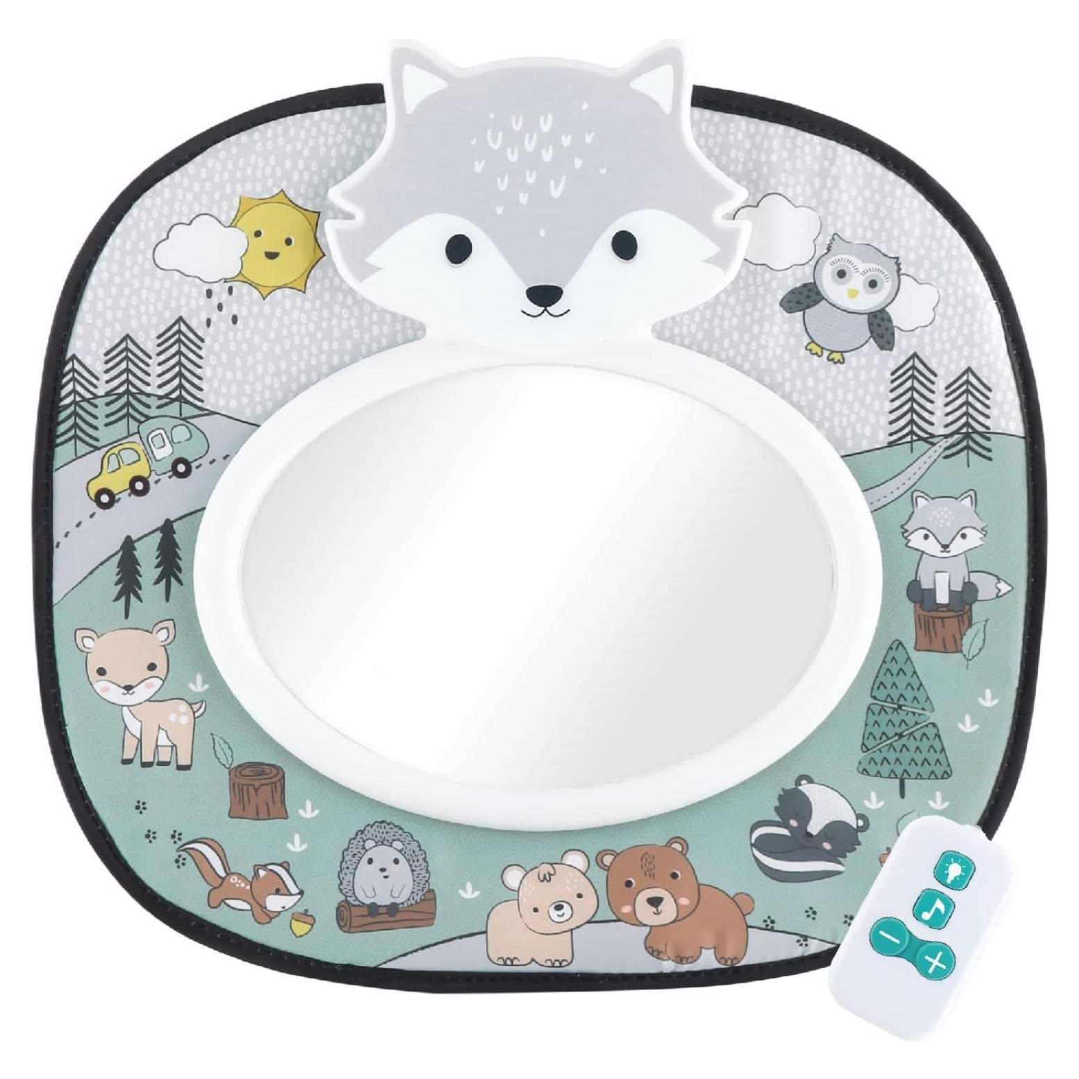 Espejo Musical para Auto The Peanutshell Ovalado con Luces