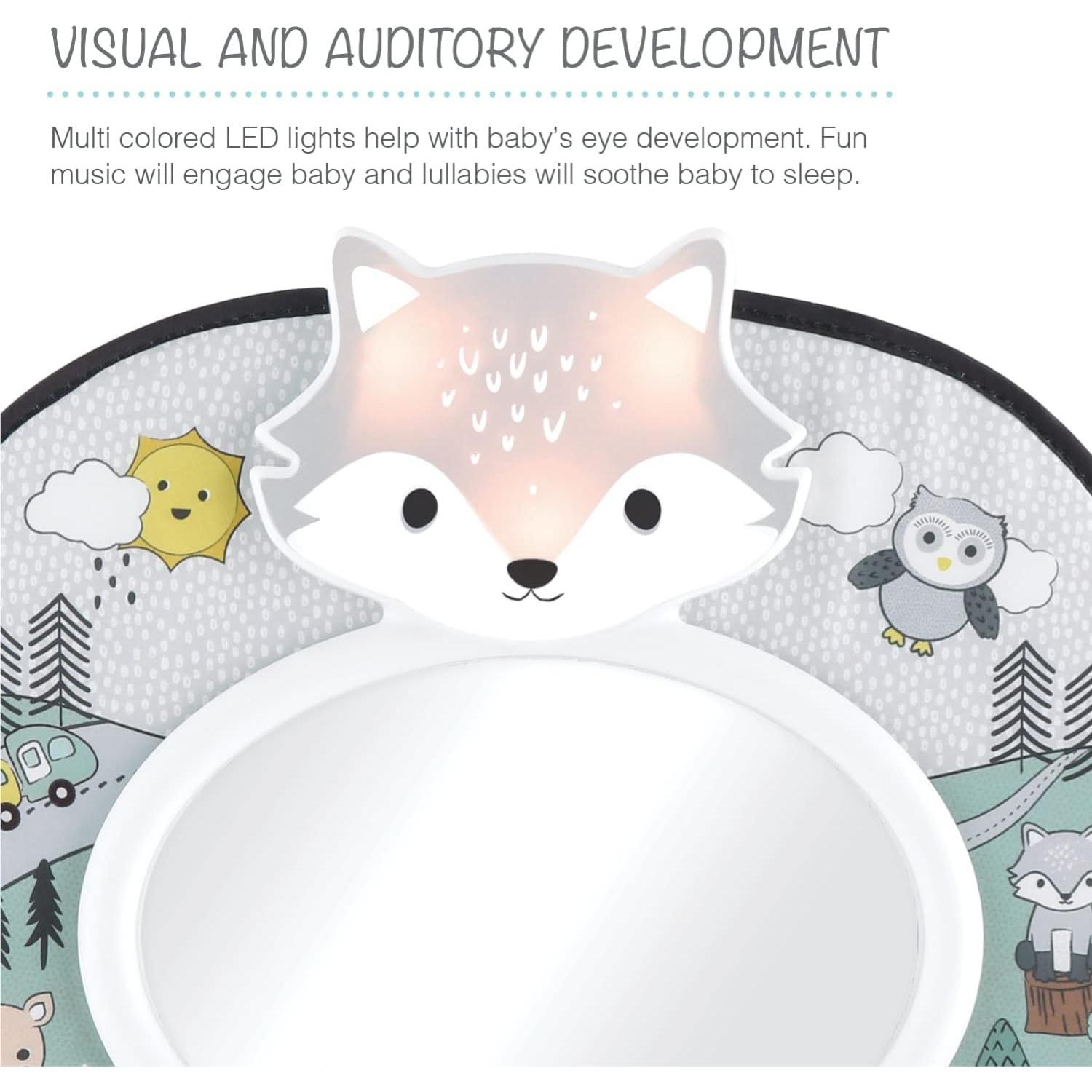 Espejo Musical para Auto The Peanutshell Ovalado con Luces