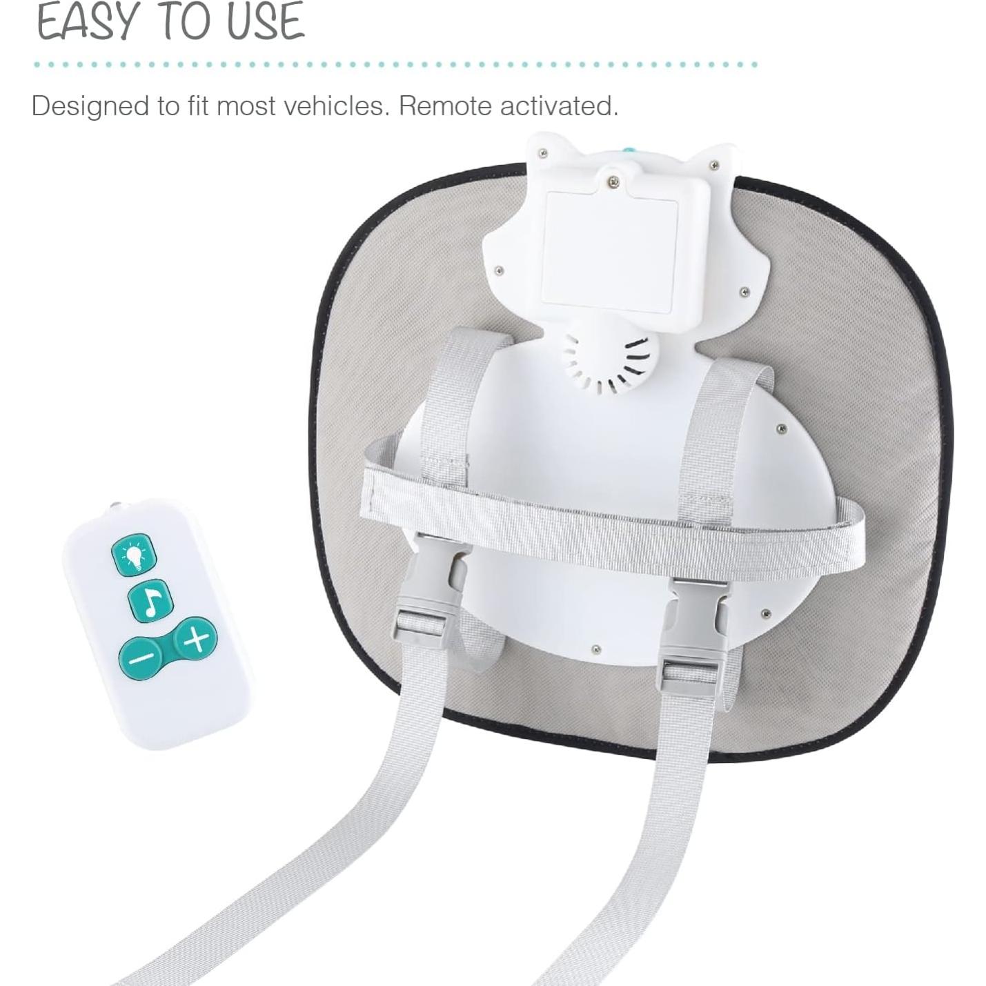 Espejo Musical para Auto The Peanutshell Ovalado con Luces