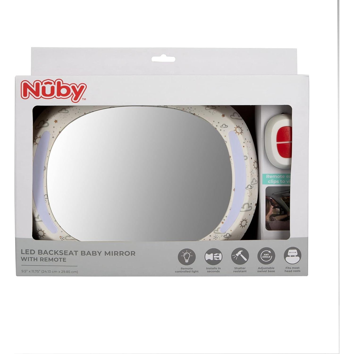 Espejo para Bebés Nuby con Luz LED y Control Remoto - Grande