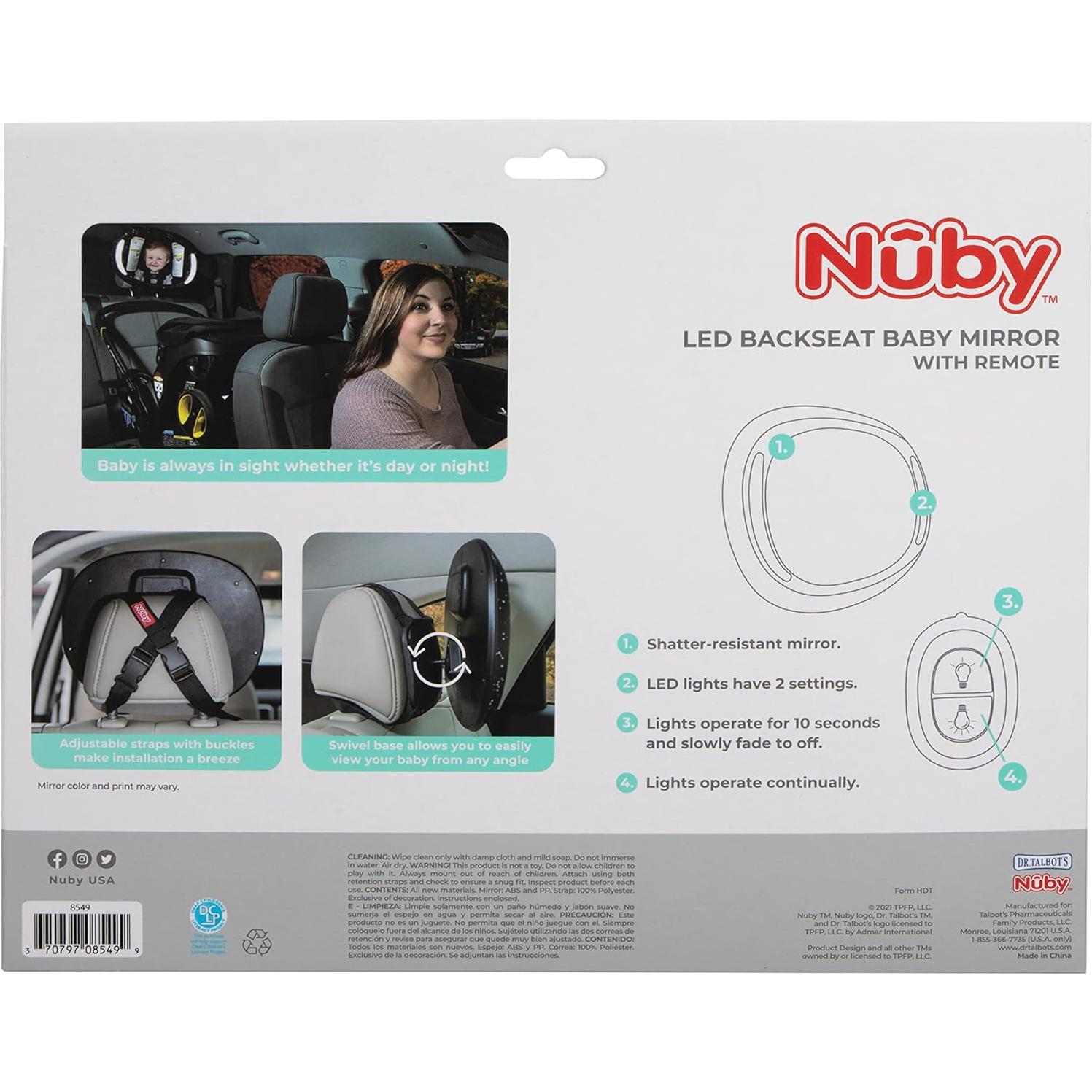 Espejo para Bebés Nuby con Luz LED y Control Remoto - Grande