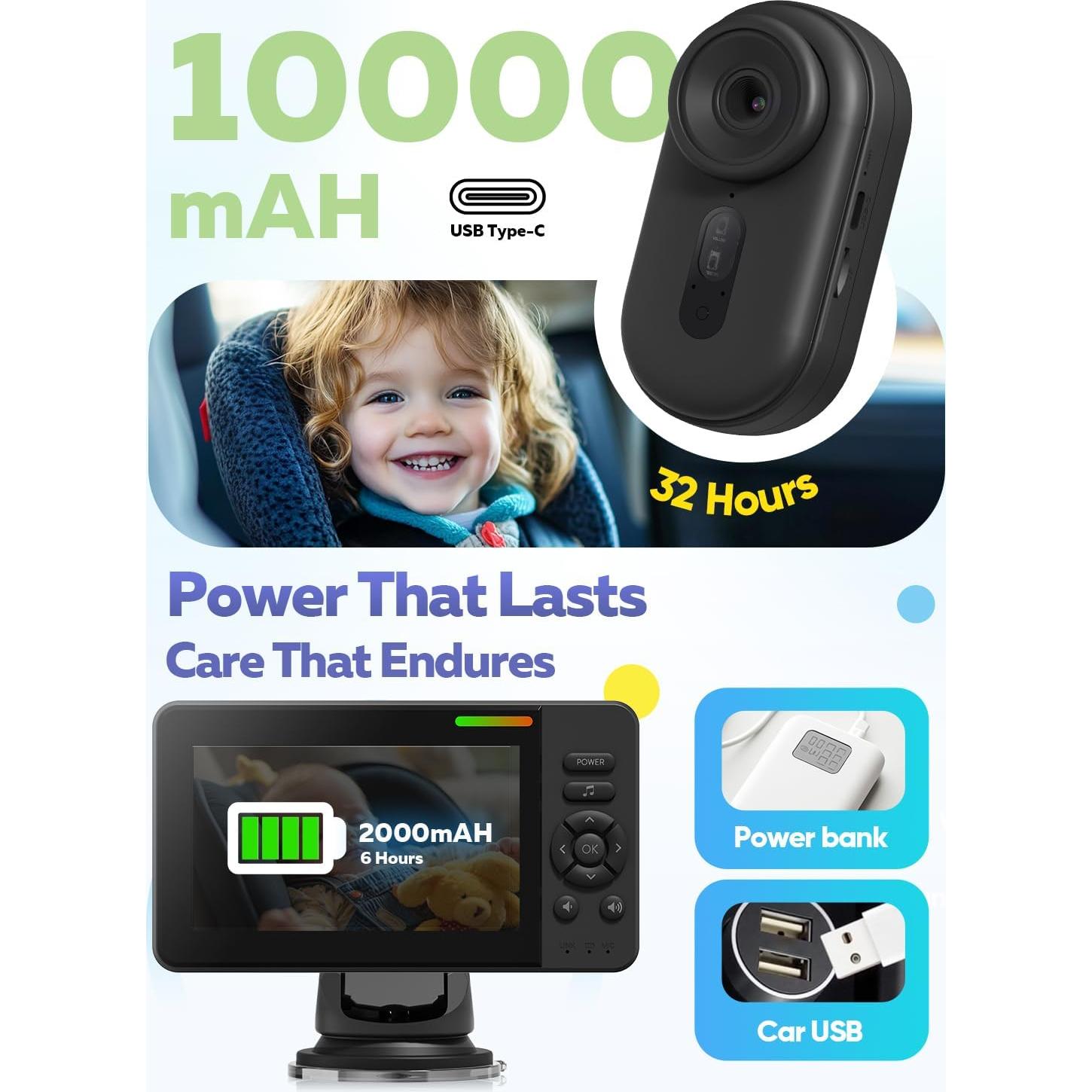 Cámara de Coche Inalámbrica Elzeeo 1080P con Visión Nocturna