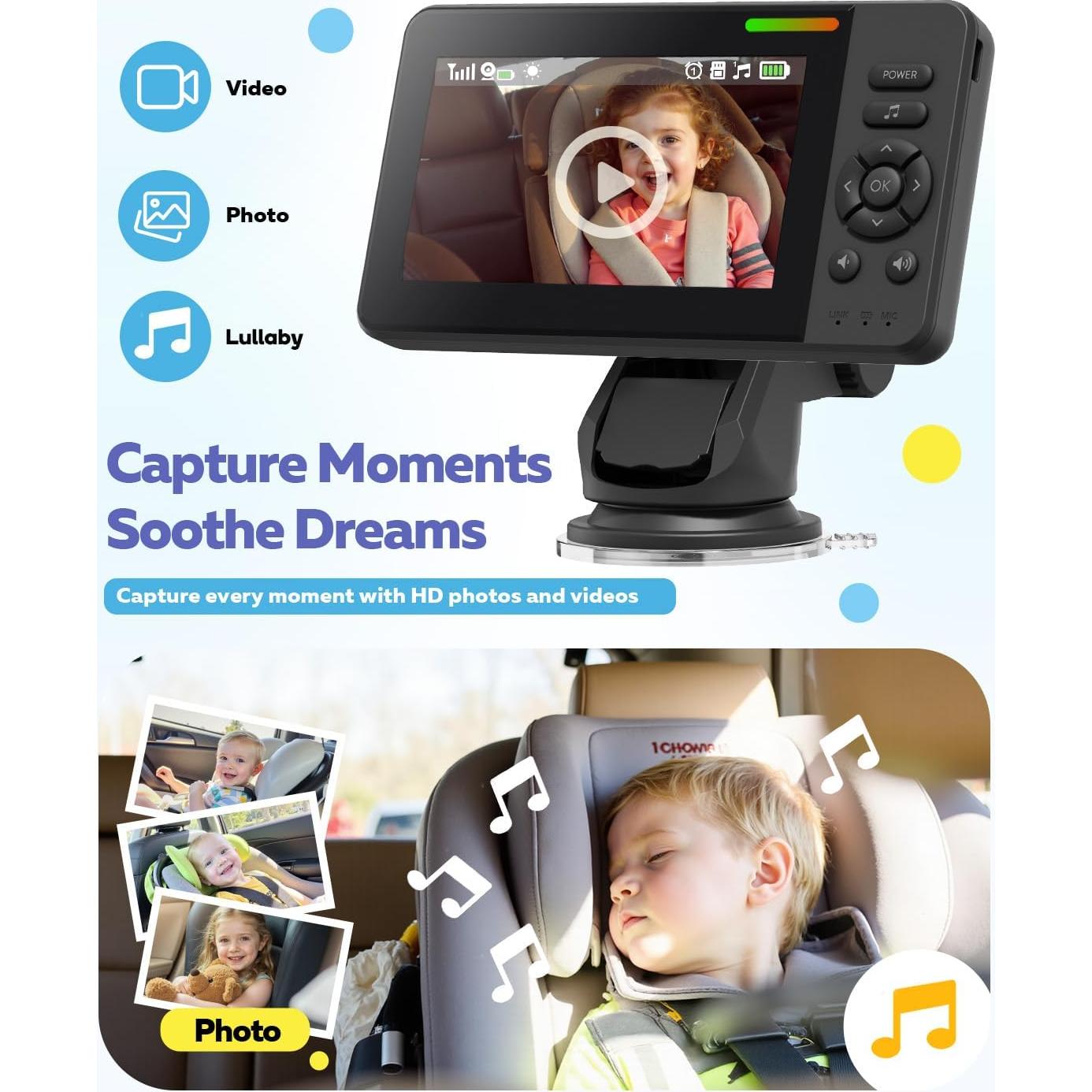 Cámara de Coche Inalámbrica Elzeeo 1080P con Visión Nocturna