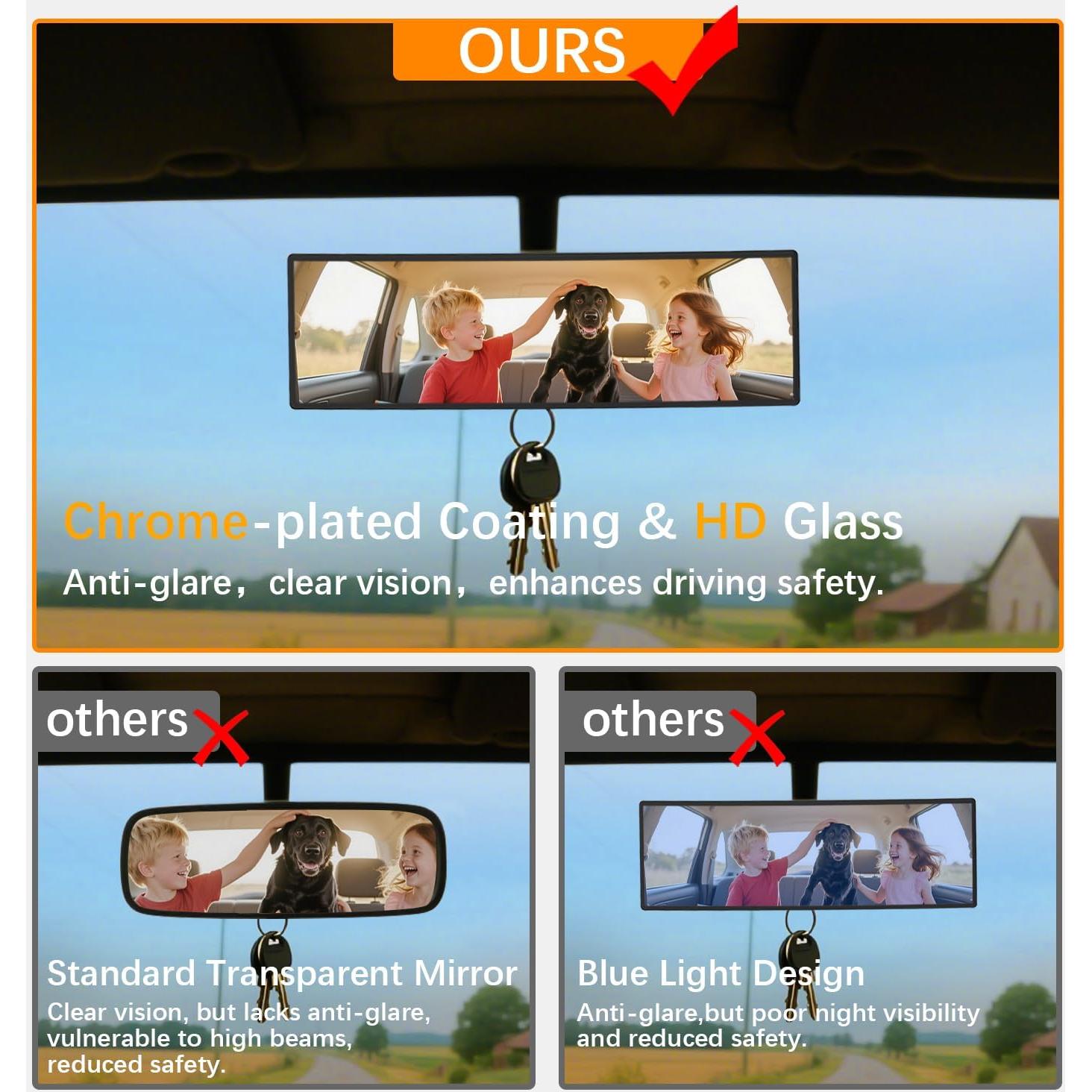 Espejo Retrovisor Panorámico Antideslumbrante 10" HmmtyRack