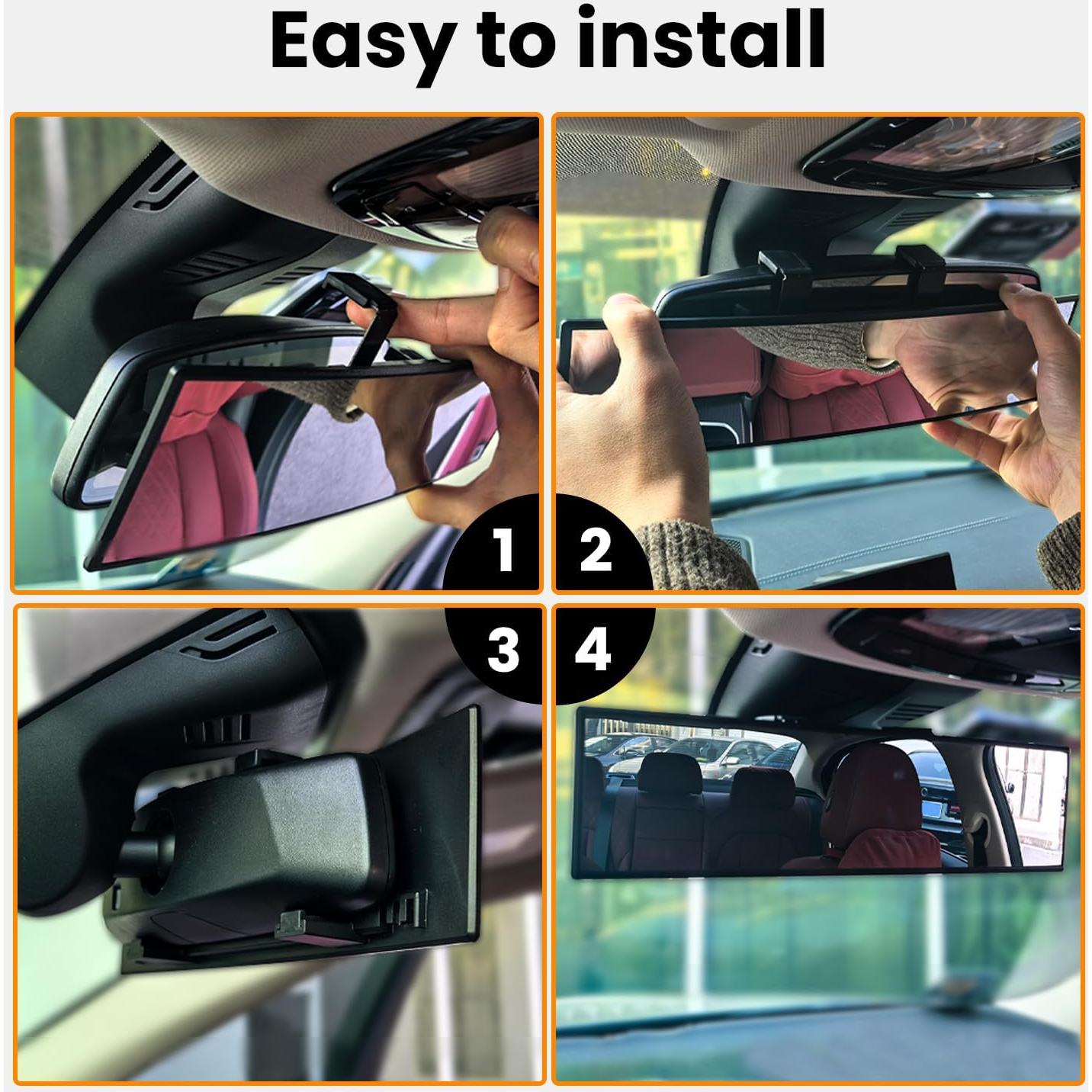 Espejo Retrovisor Panorámico Antideslumbrante 10" HmmtyRack