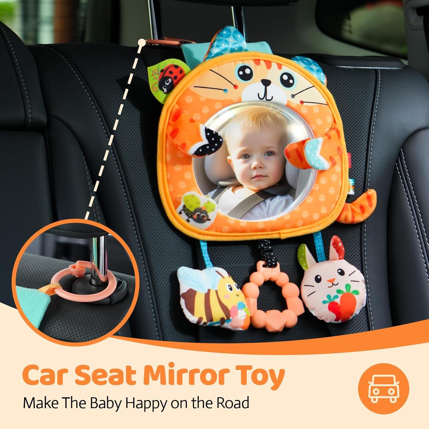 Juguete Colgante para Cochecito Jollybaby Gato Galés Espejo