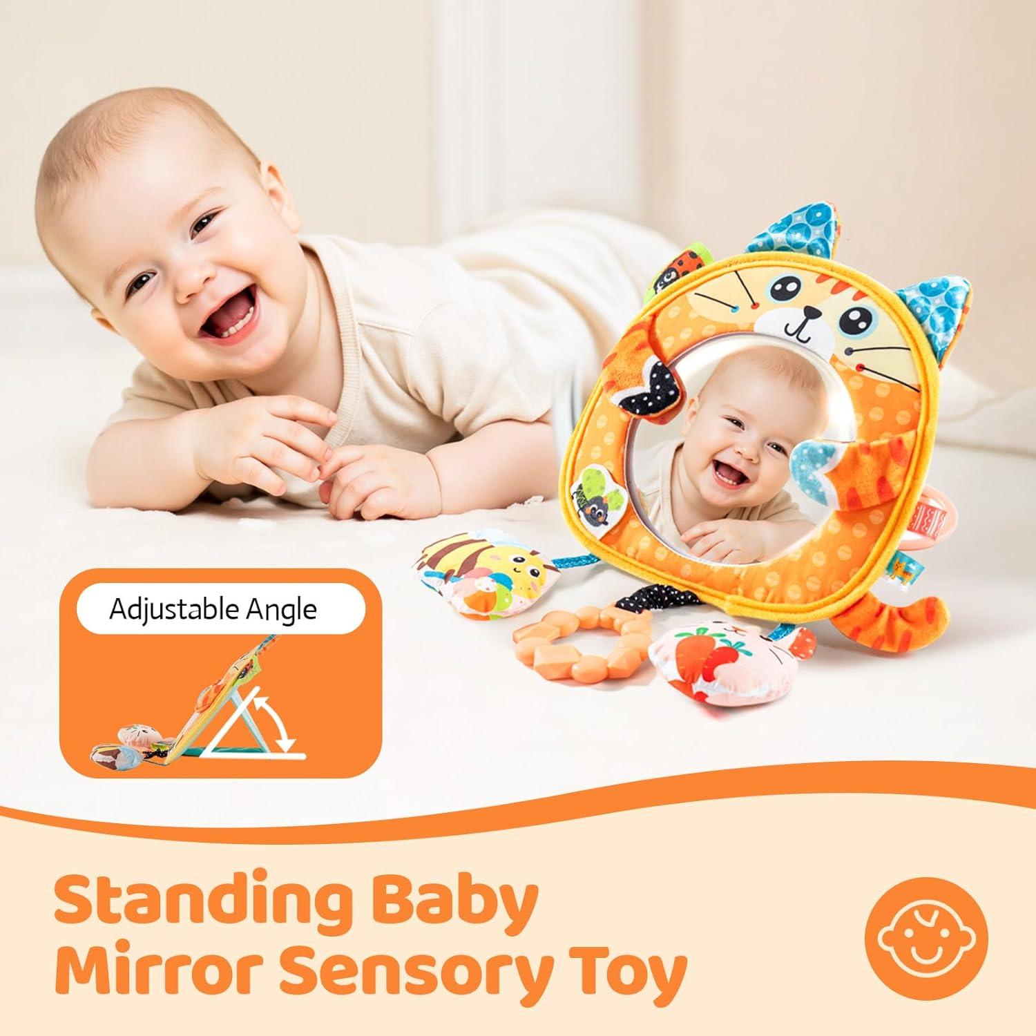 Juguete Colgante para Cochecito Jollybaby Gato Galés Espejo