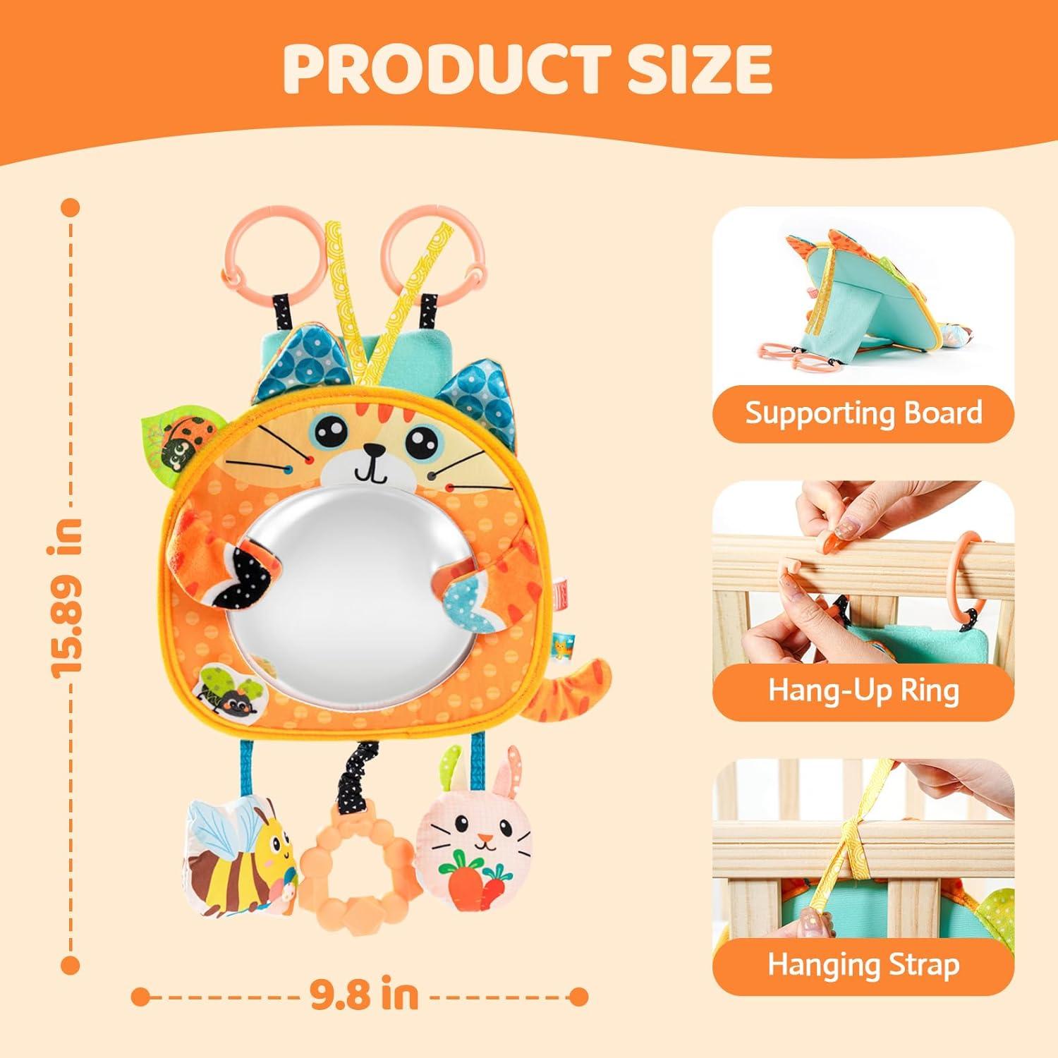 Juguete Colgante para Cochecito Jollybaby Gato Galés Espejo