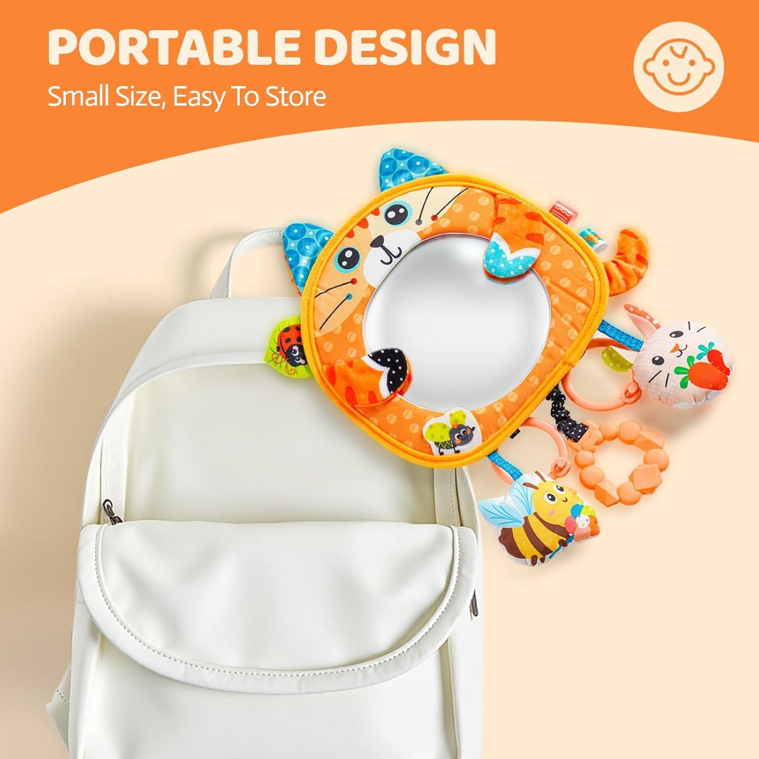 Juguete Colgante para Cochecito Jollybaby Gato Galés Espejo